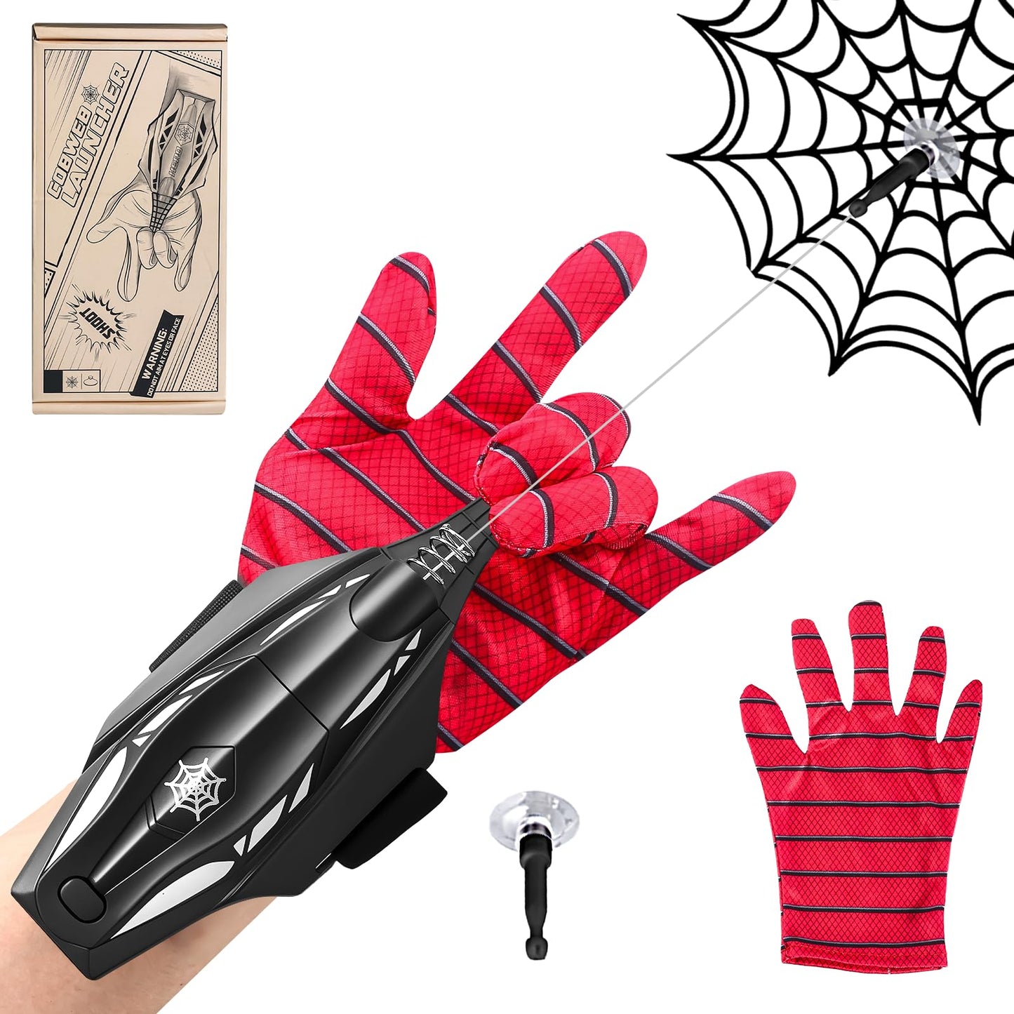 GMNIDO Spider Web Shooter Silk Launcher – Wrist Fidget Toy for Kids & Teens