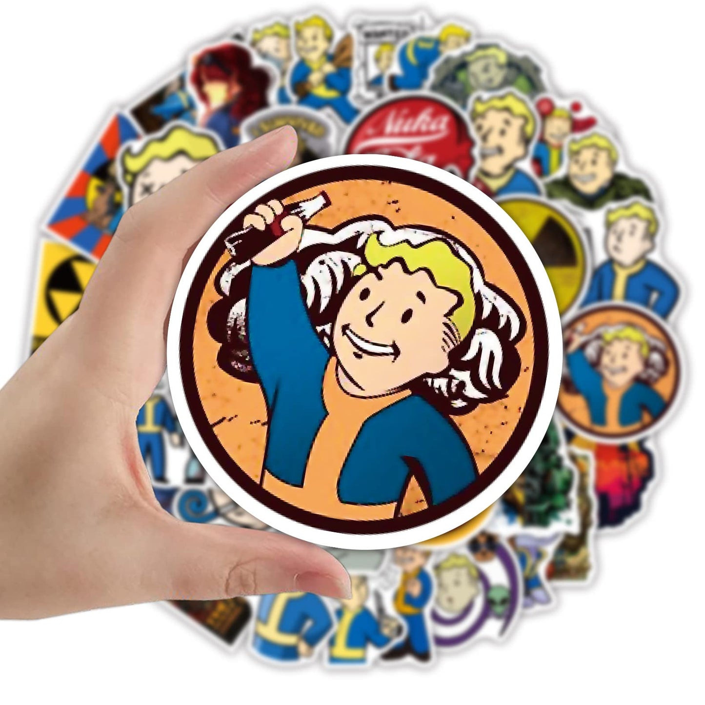 GMVAESKY Fallout Stickers – 50 Waterproof Vinyl Decals for Bottles, Laptops & More