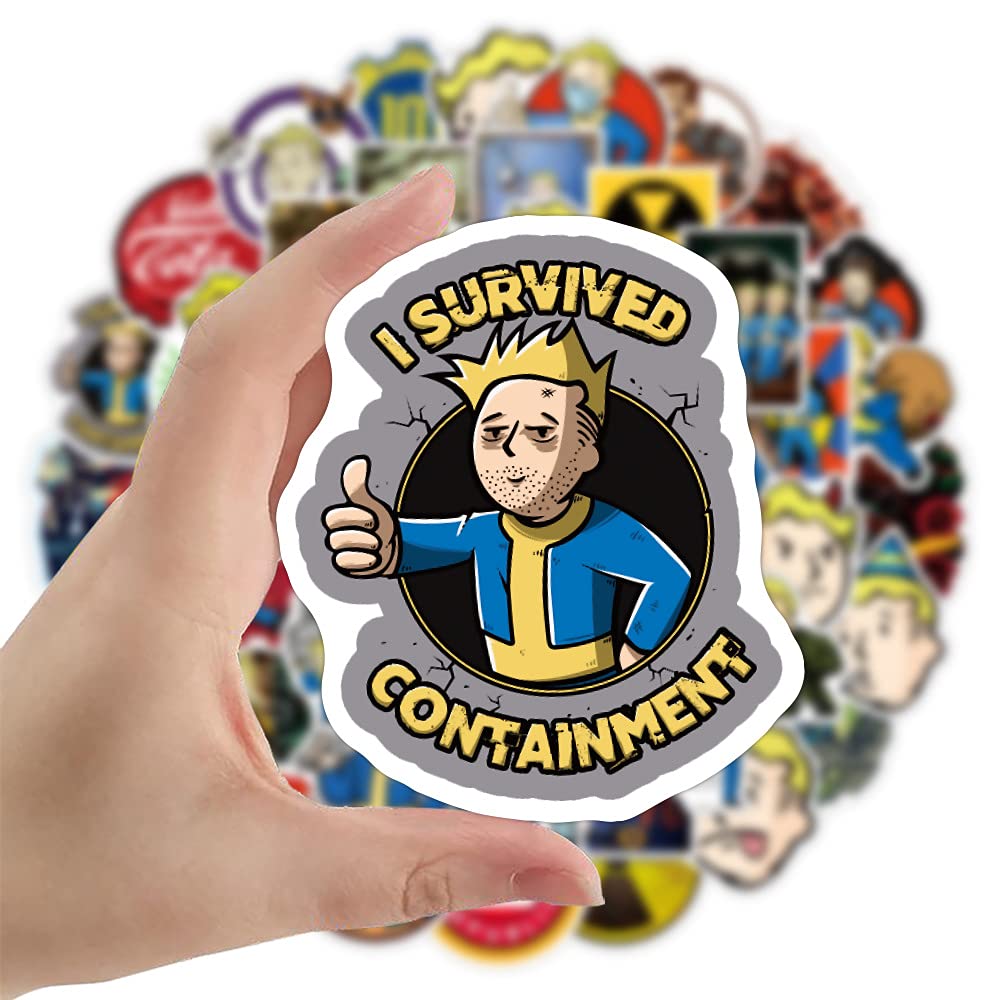 GMVAESKY Fallout Stickers – 50 Waterproof Vinyl Decals for Bottles, Laptops & More