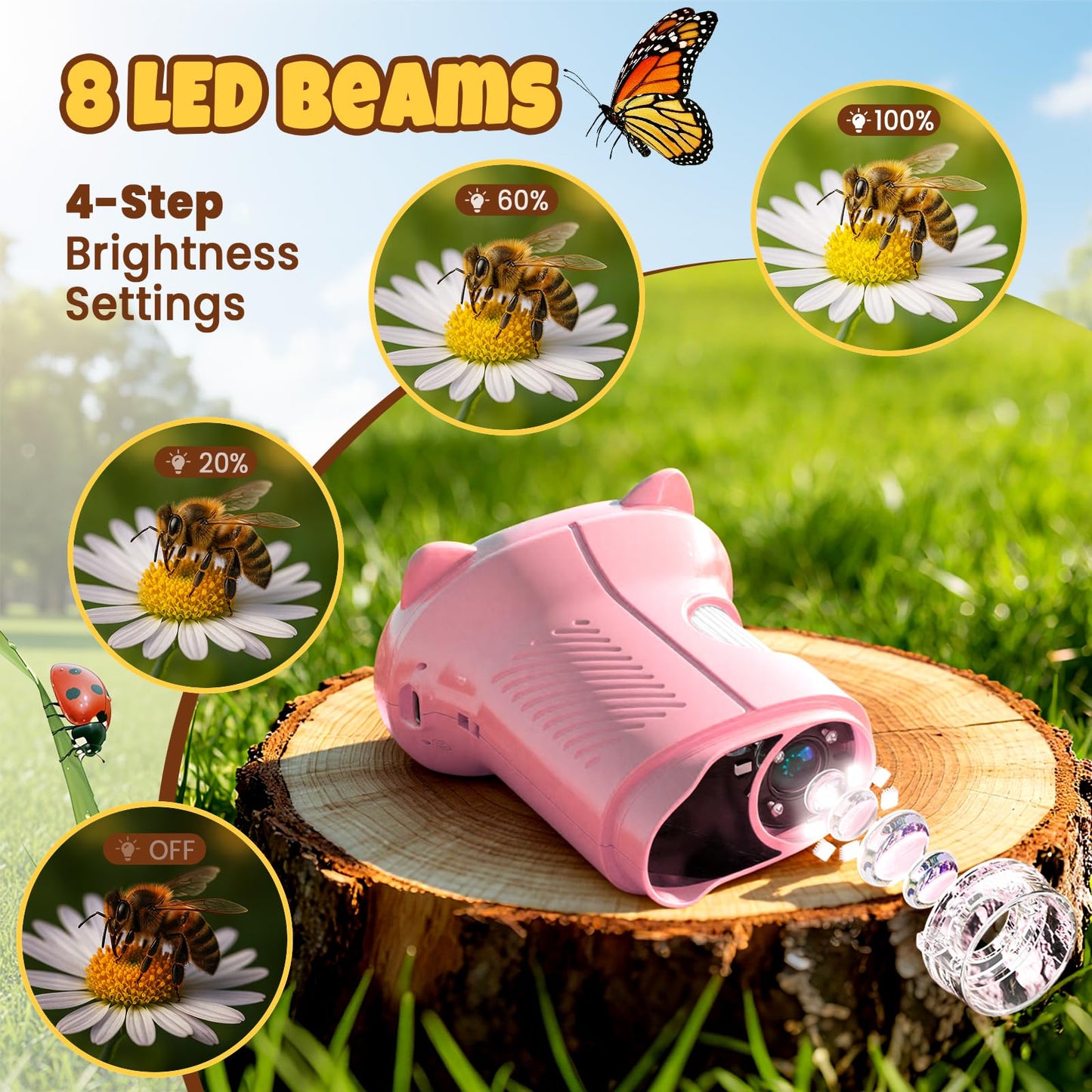 GMYGBY Handheld Digital Mini Microscope for Kids – 1000X, 2.4-inch IPS Screen, Portable STEM Toy