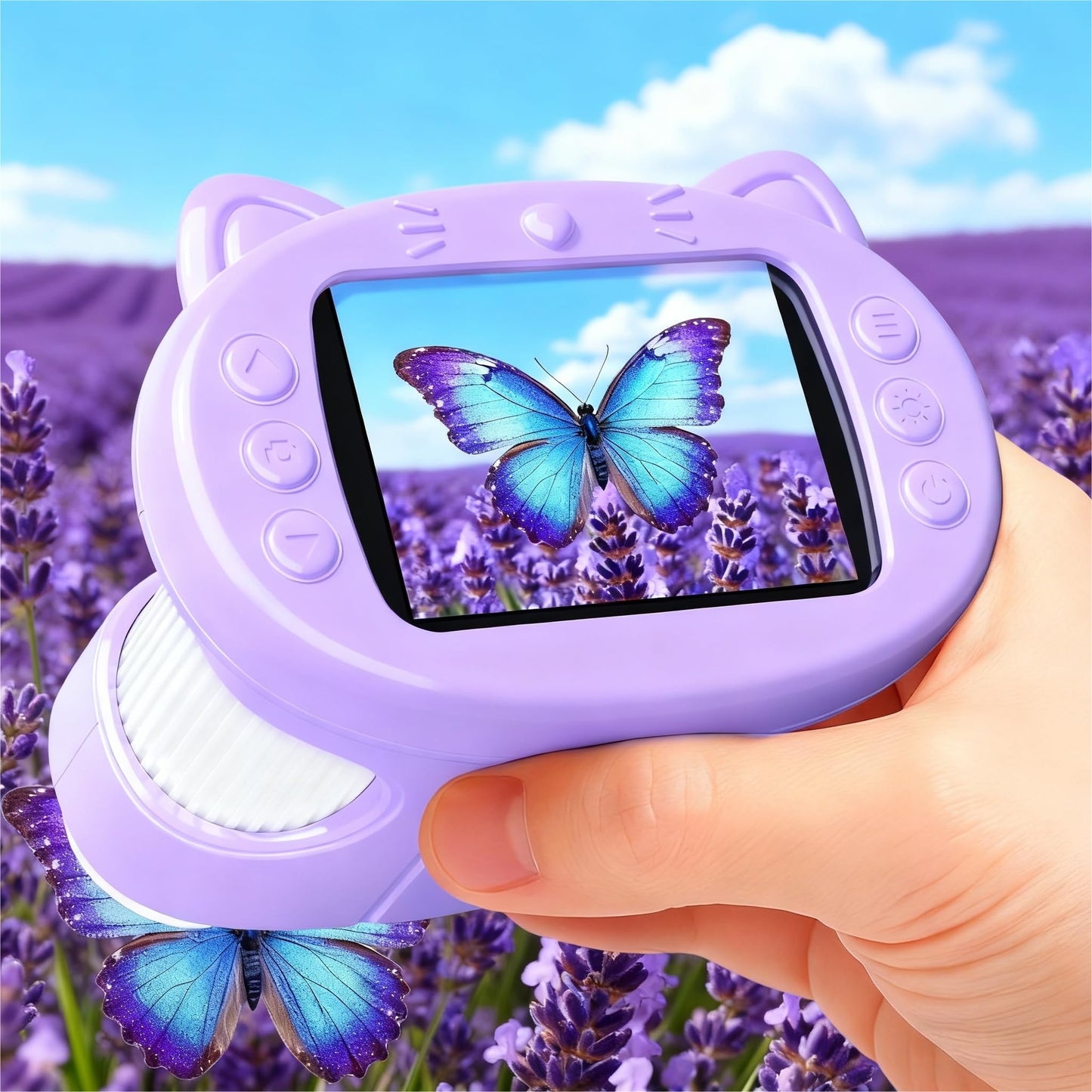 GMYGBY 1000X Handheld Digital Microscope for Kids — 4K IPS Pocket STEM Toy