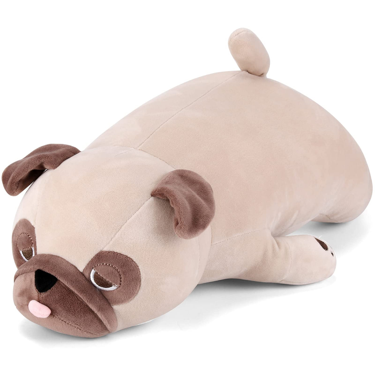 Gnomantic Pug Weighted Stuffed Animals – 21-Inch, 3.5 Lb Plush Toy for Kids & Adults