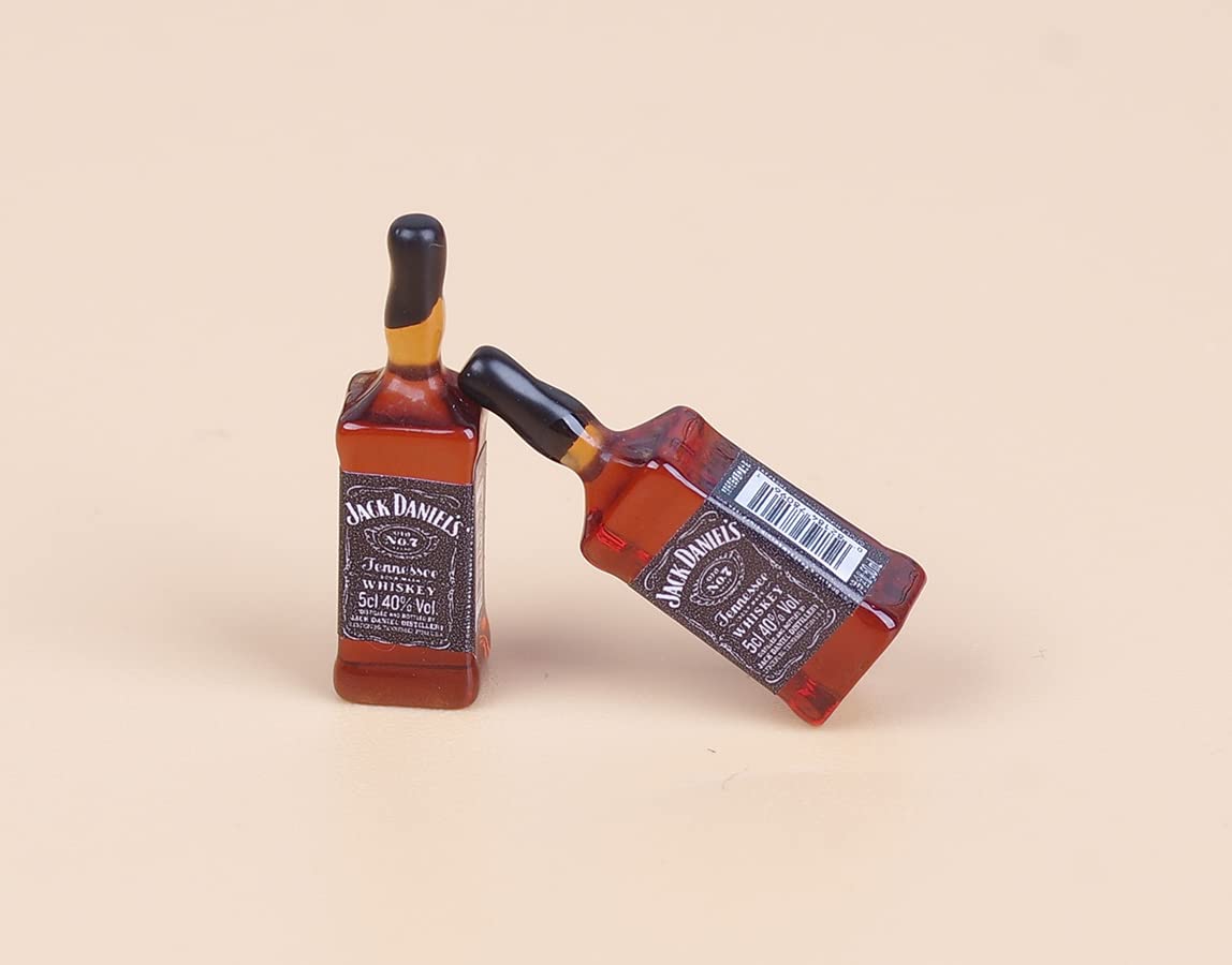 GNYOHUA 40Pcs Tiny Miniature Whiskey Bottles for Dollhouse - 1:24 Scale Kitchen & Bar Decor