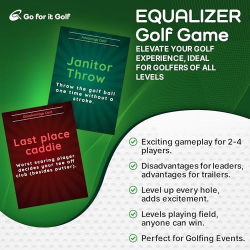Equalizer On-Course Golf Card Game | Level the Field for All Skill Levels | Go For It Golf