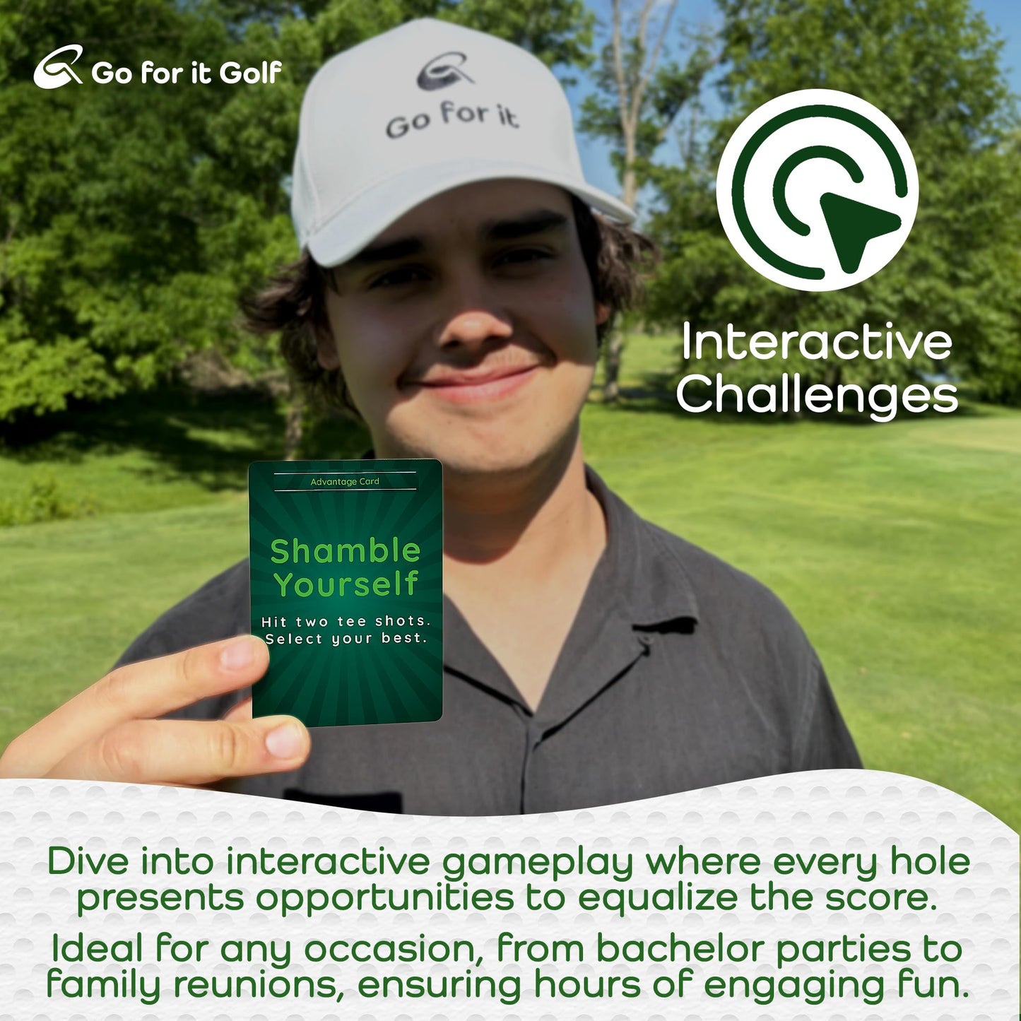 Go For It Golf Equalizer – On-Course Card Game for All Skill Levels