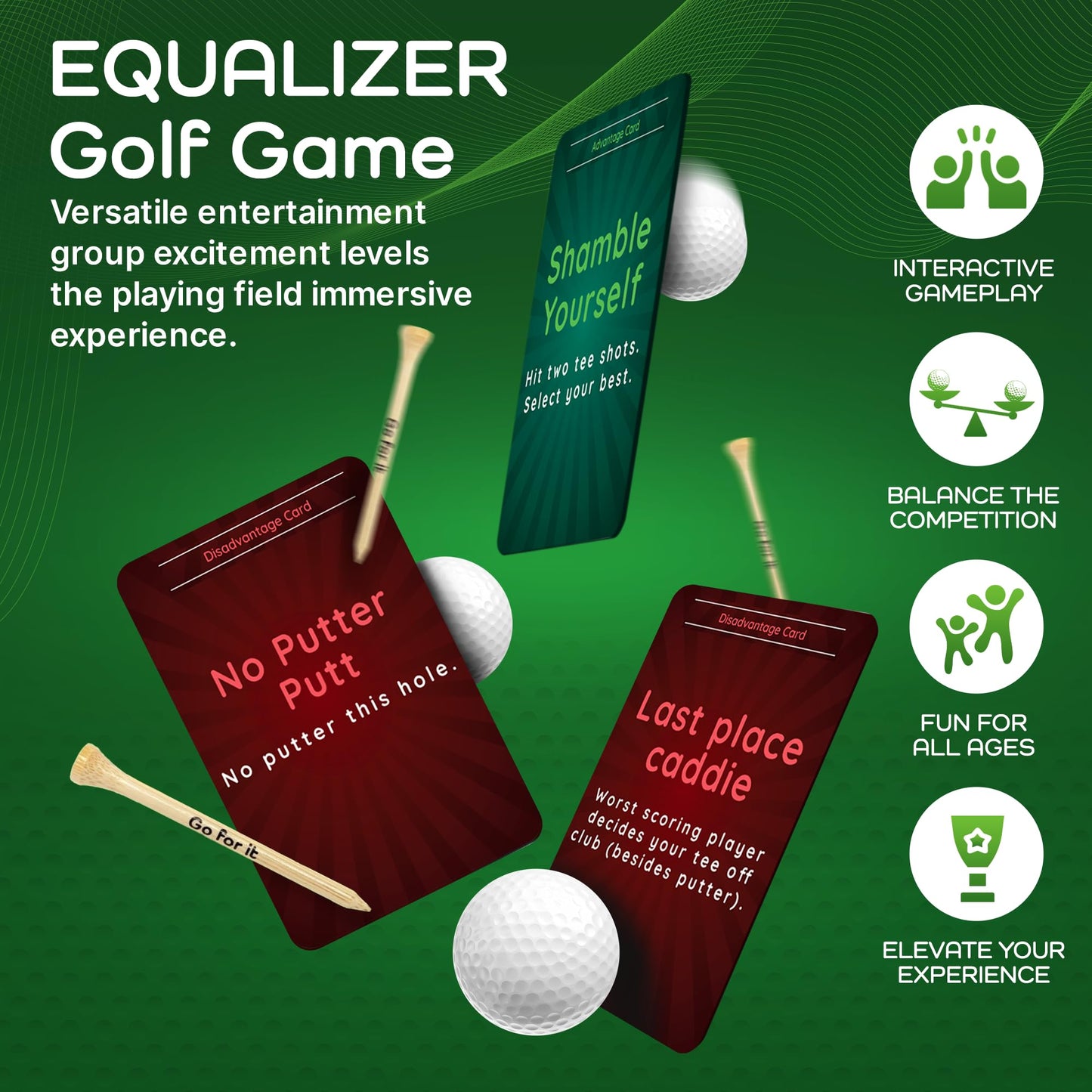 Go For It Golf Equalizer – On-Course Card Game for All Skill Levels