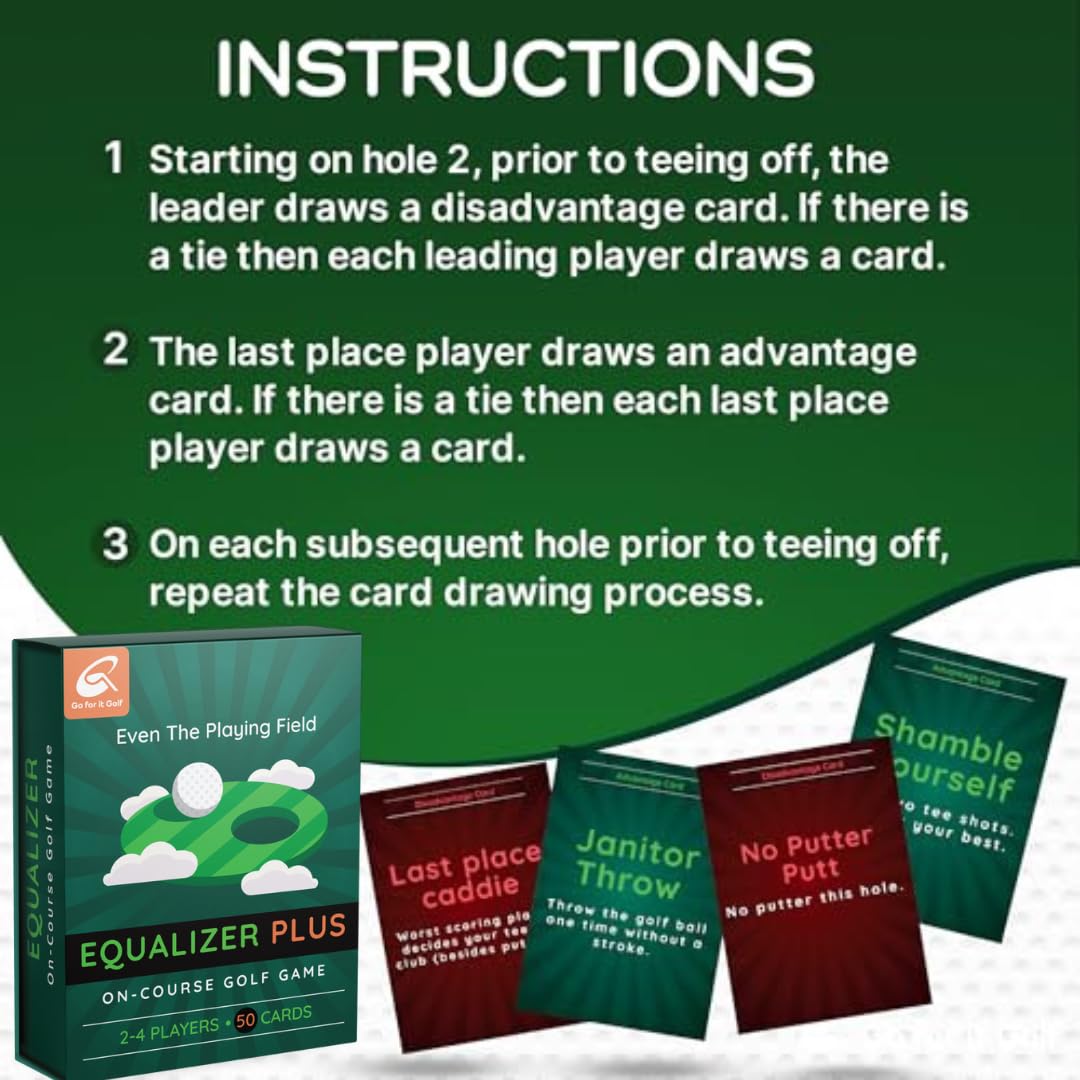 Equalizer On-Course Golf Card Game | Level the Field for All Skill Levels | Go For It Golf