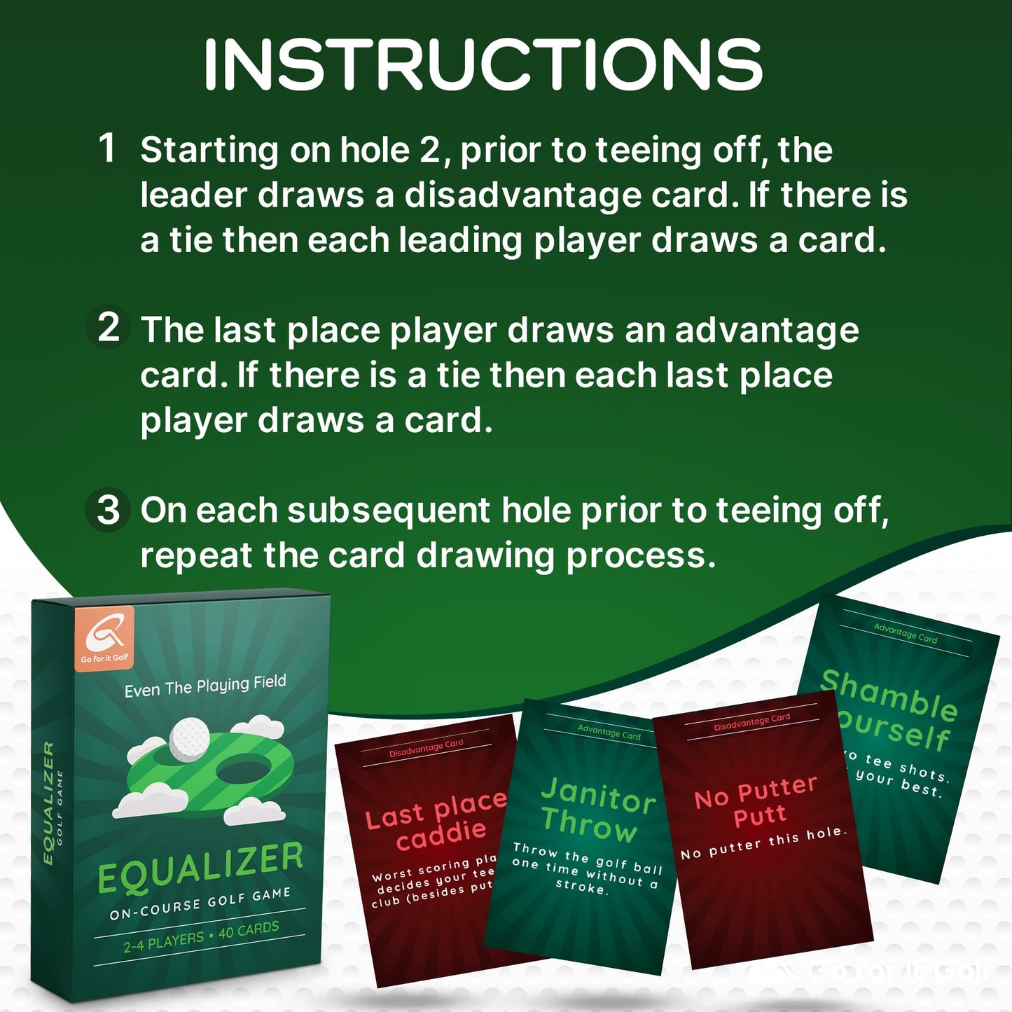 Go For It Golf Equalizer – On-Course Card Game for All Skill Levels