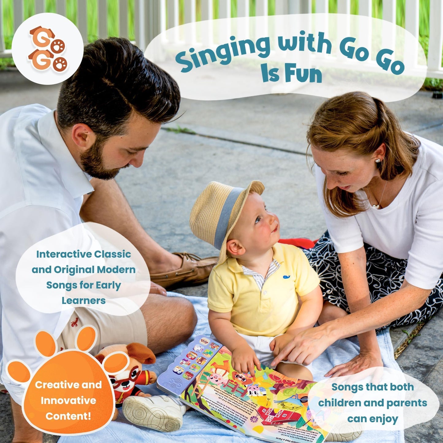 GO GO 9 Creative Animal Nursery Rhymes – Interactive Sound Book for Toddlers 1-3