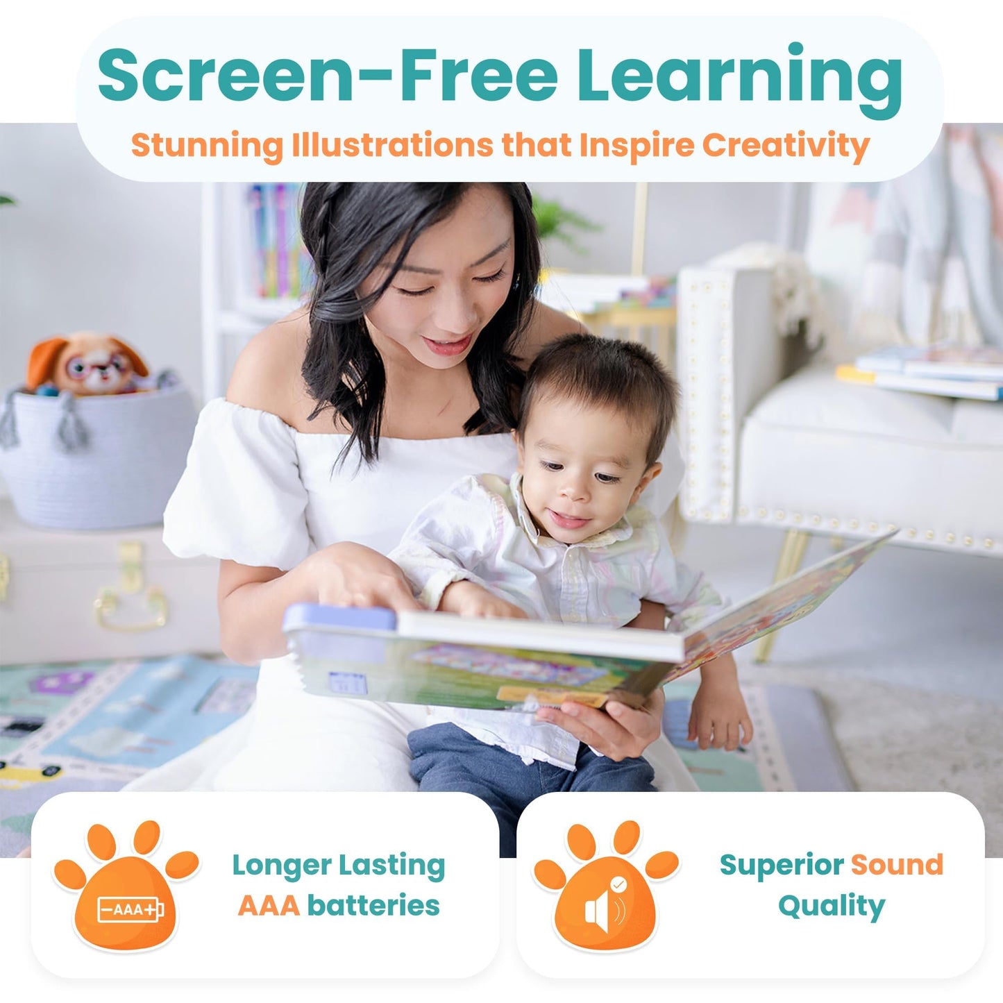 GO GO 9 Creative Animal Nursery Rhymes – Interactive Sound Book for Toddlers 1-3