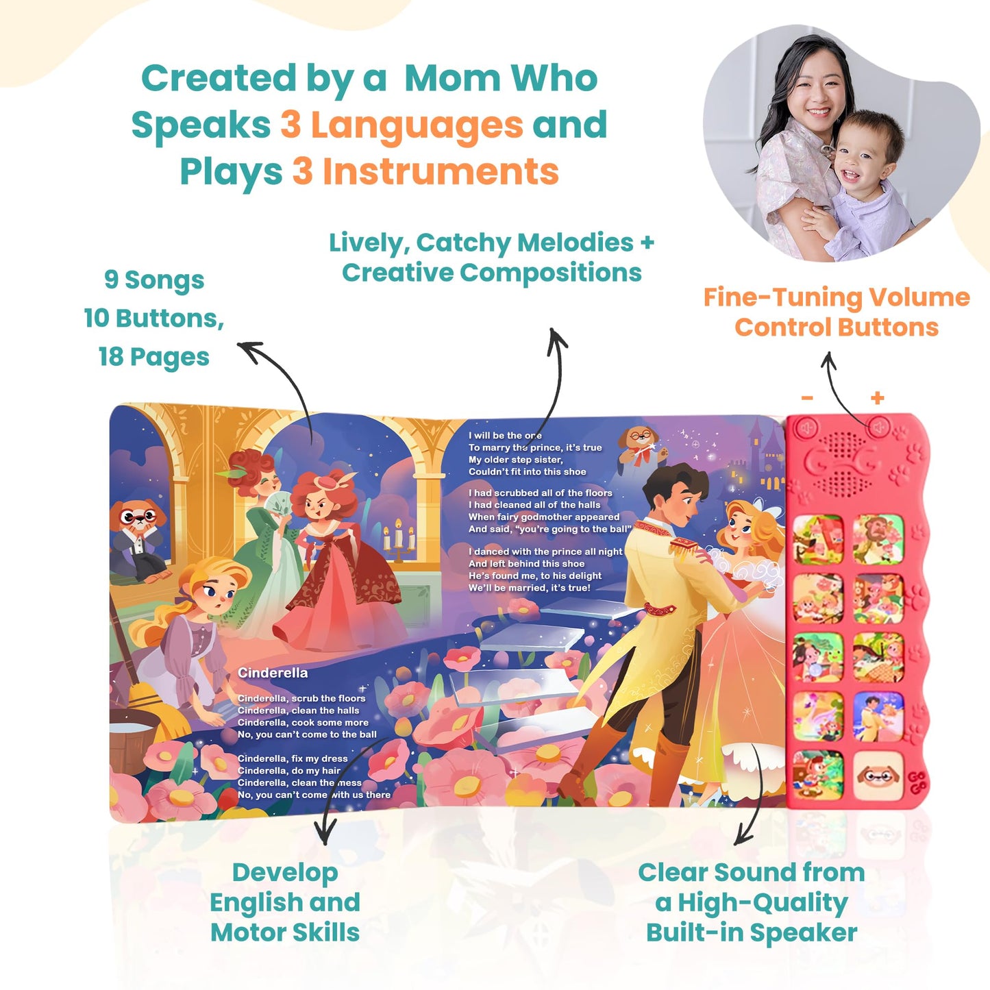 GO GO 9 Fairy Tale Songs – Interactive Musical Storybook for Toddlers 1-3