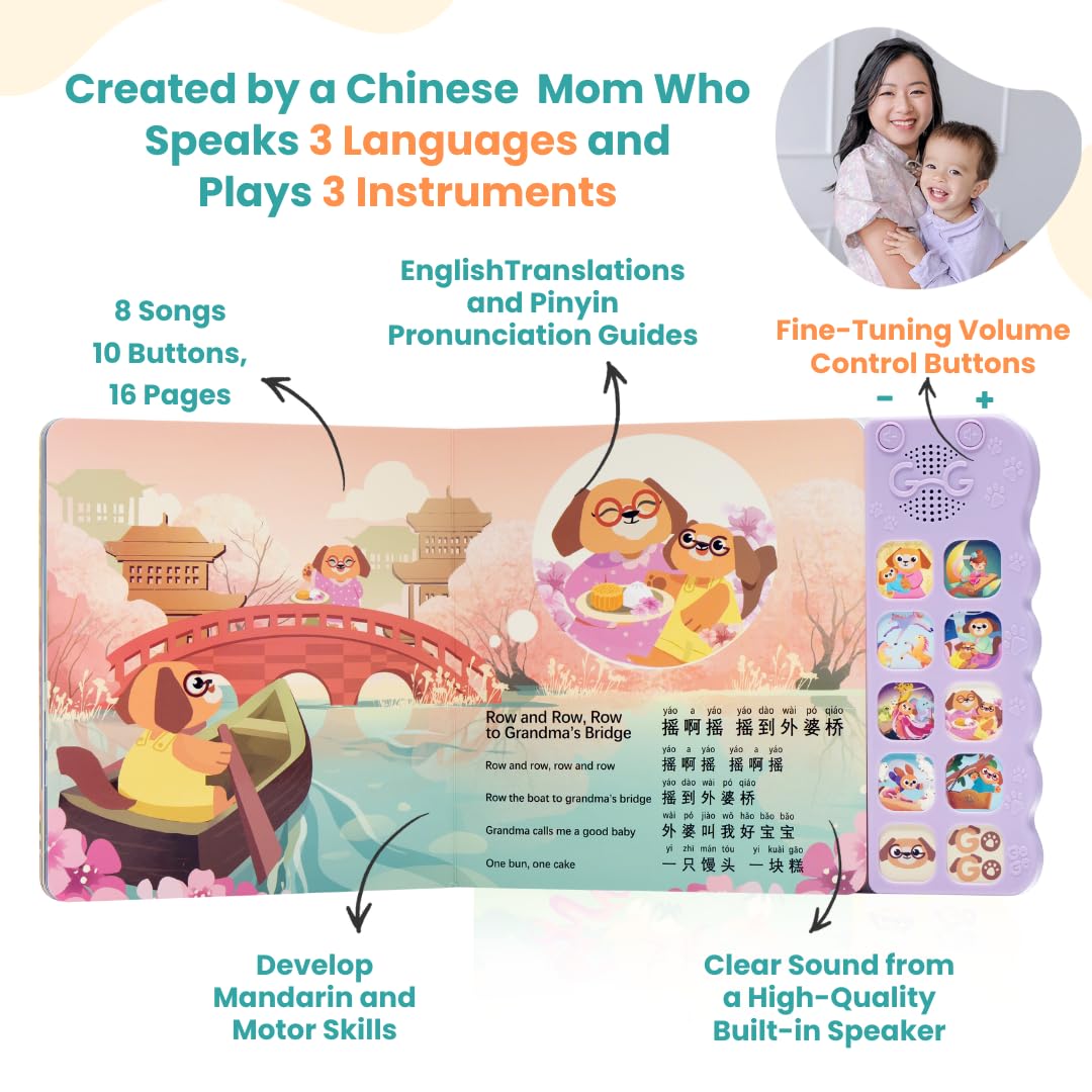 GO GO Learning Chinese is Fun Vol. 3 – Bilingual Chinese-English Song Book for Kids