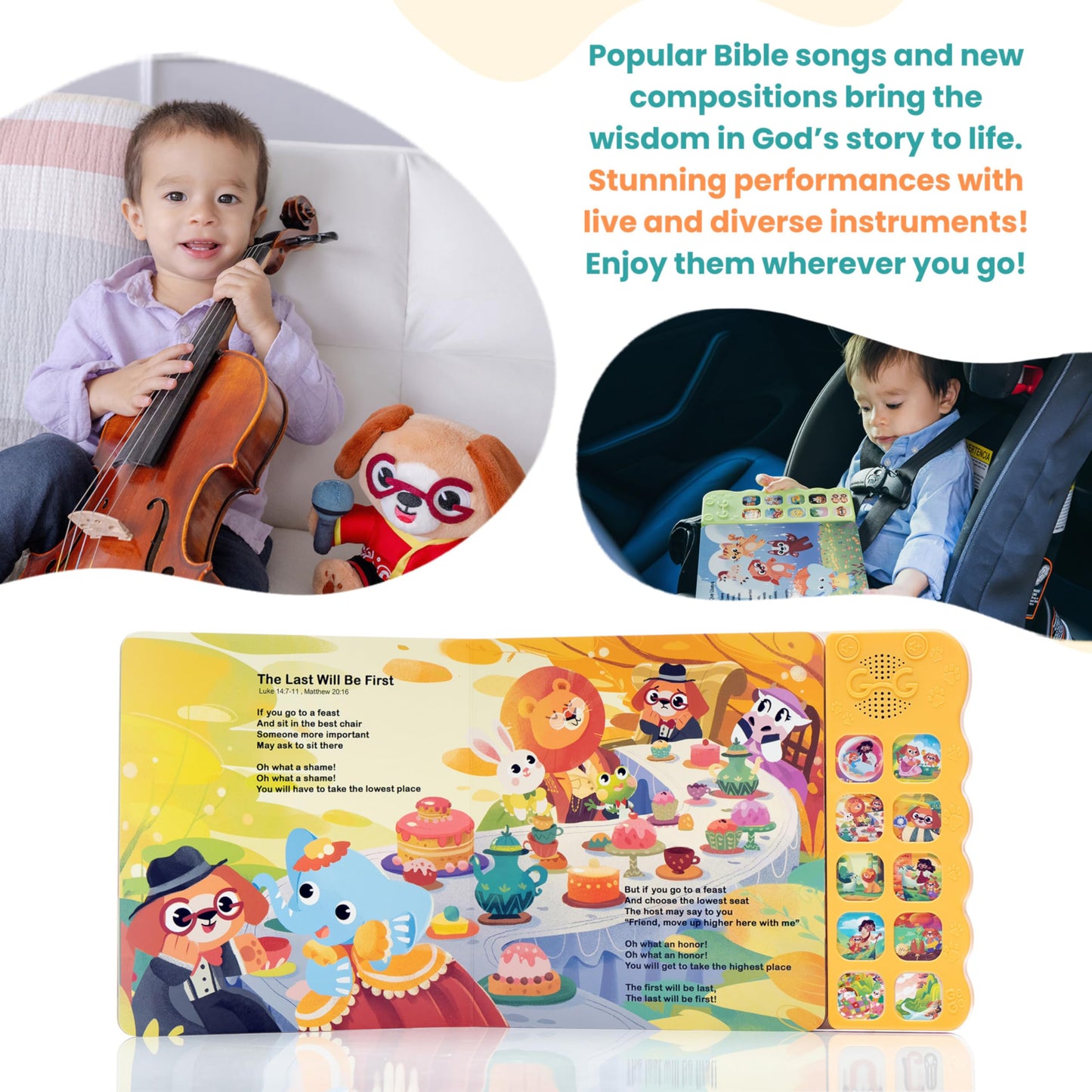 GO GO Bible Songs of Wisdom: Toddler Bible Songs Book – 10 Songs