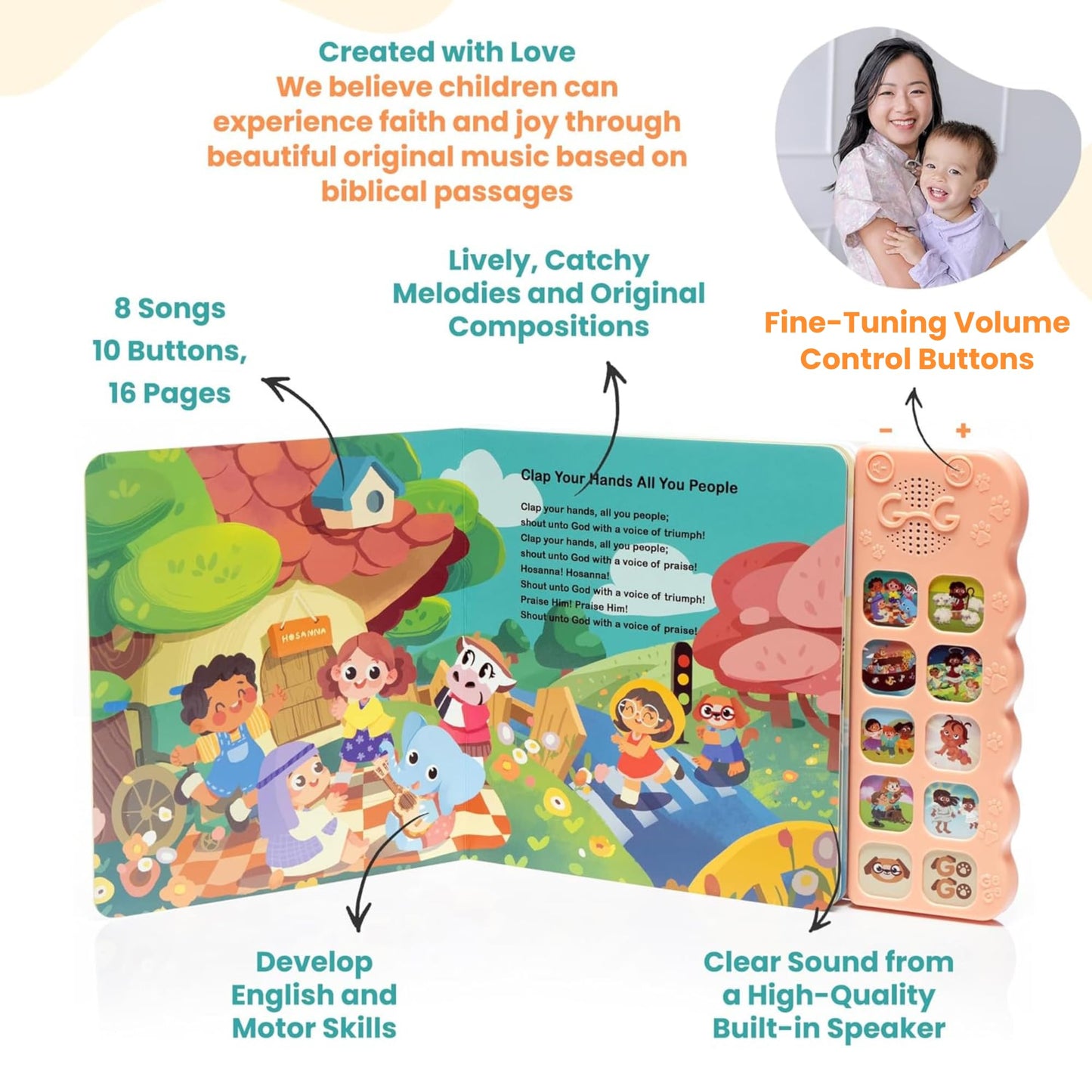 GO GO Songs of Creation and Praise: Interactive Bible Toy for Toddlers 1-5