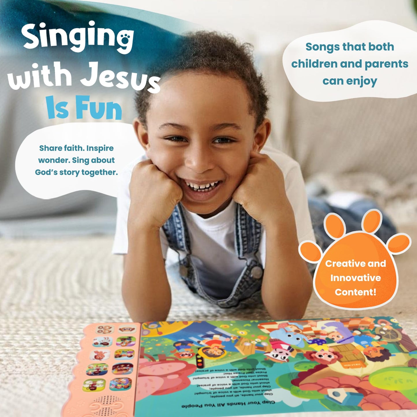 GO GO Songs of Creation and Praise: Interactive Bible Toy for Toddlers 1-5