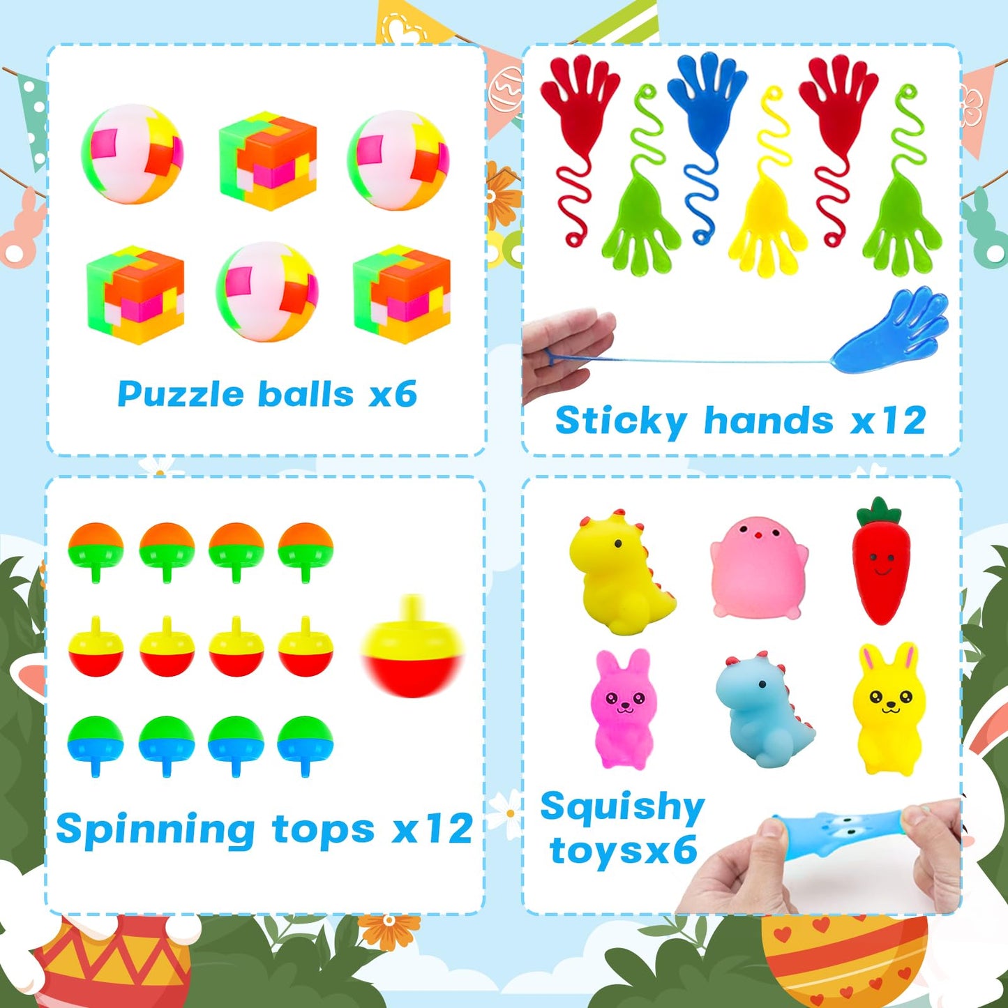 GOAUS Prefilled Easter Eggs with Toys – 240 Pcs, 120 Fully Filled Eggs for Egg Hunts