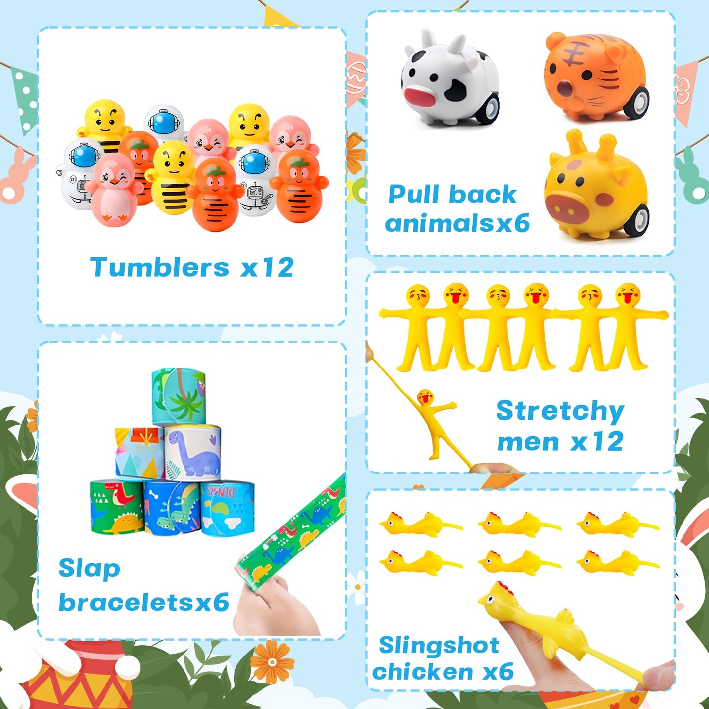 GOAUS Prefilled Easter Eggs with Toys – 240 Pcs, 120 Fully Filled Eggs for Egg Hunts
