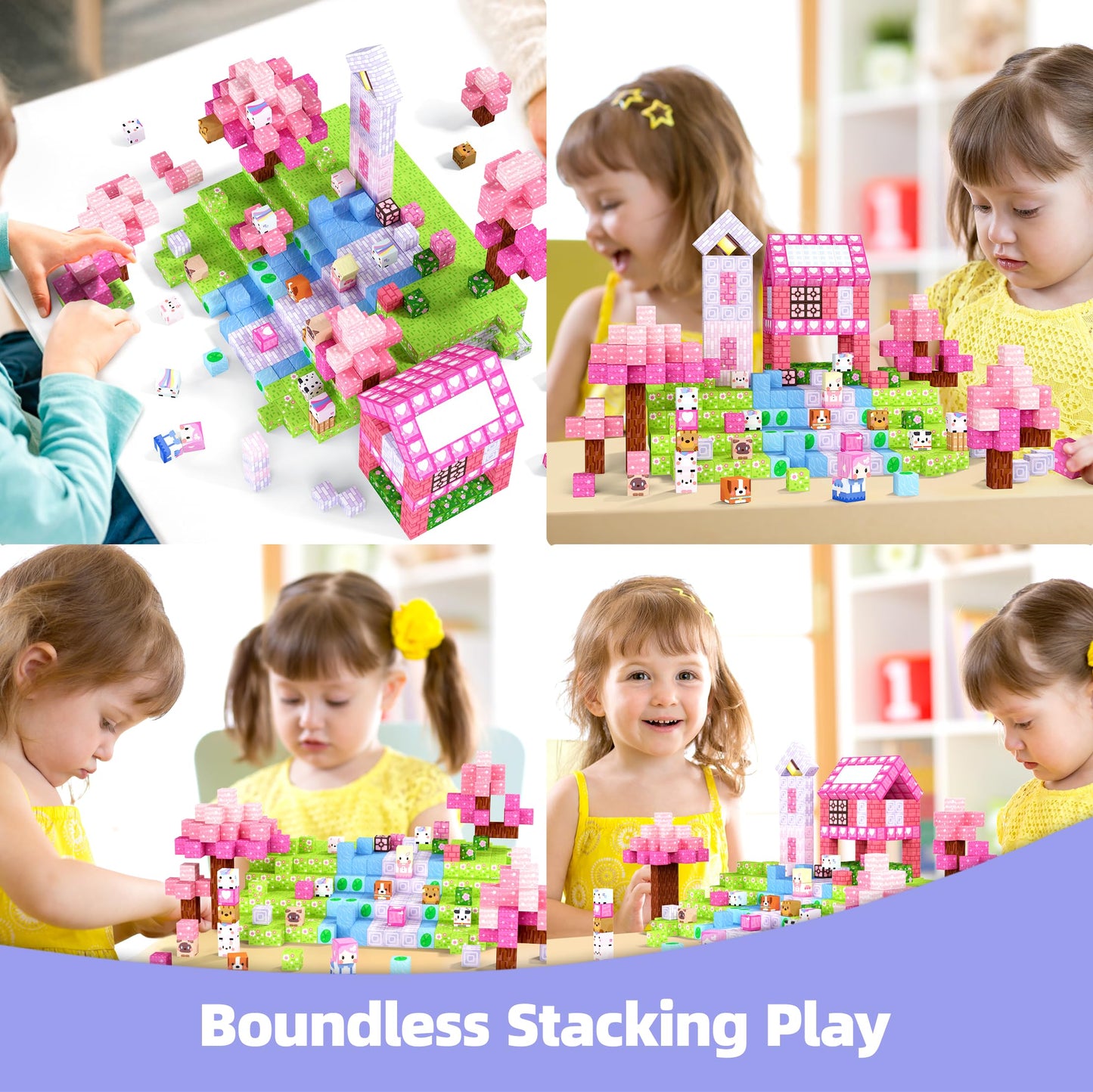 GobiDex 100PCS Magnetic Blocks for Kids 3+ | STEM Building Toys & Princess Magnet Set