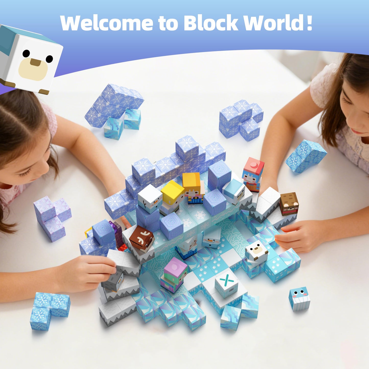 GobiDex 100PCS Magnetic Blocks – Ice Princess Castle STEM Toy for Girls 3+