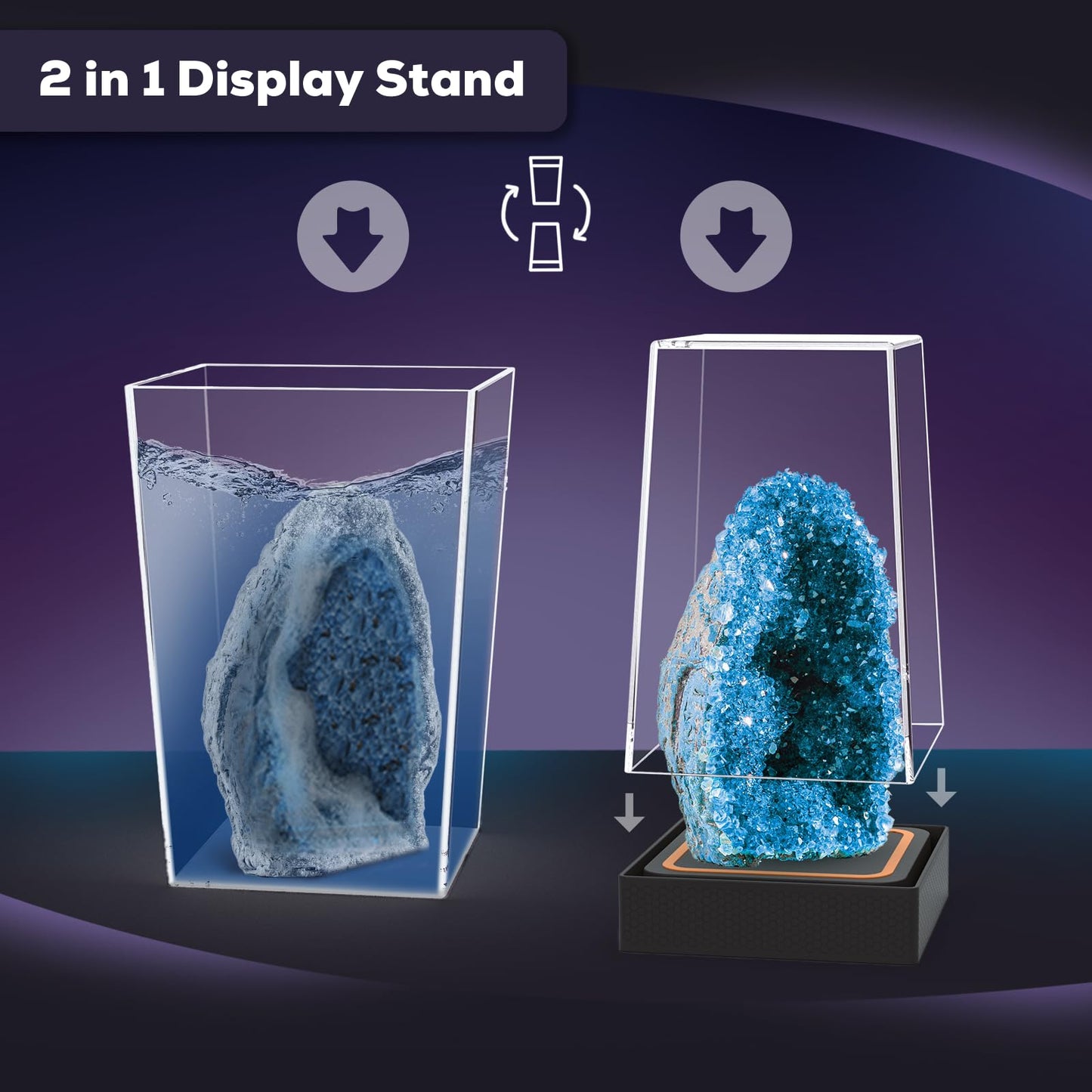GobiDex Geodes Growing Science Kit for Kids 6-12 – 24H Crystal Growth | STEM Toys