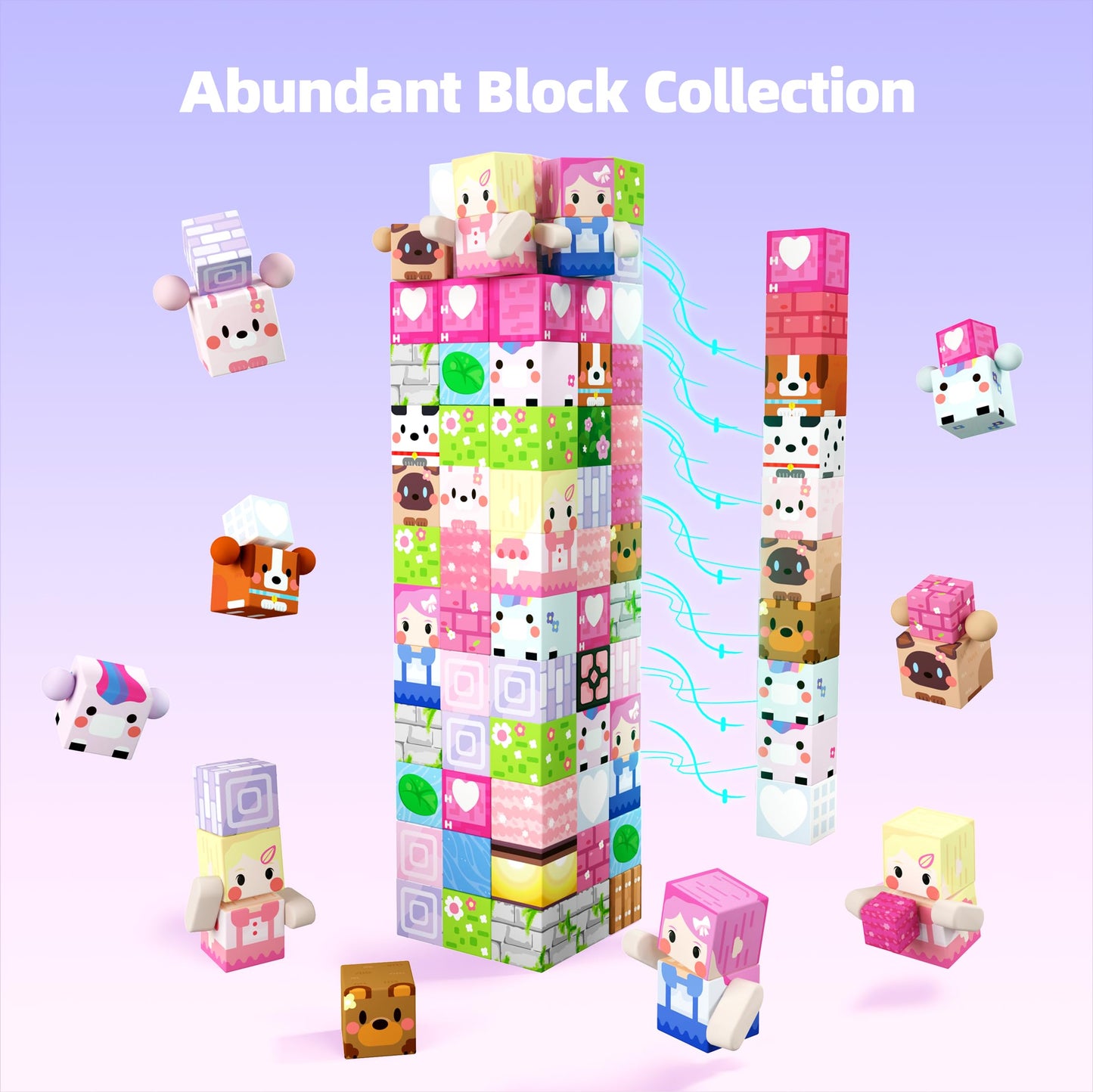 GobiDex 100PCS Magnetic Blocks for Kids 3+ | STEM Building Toys & Princess Magnet Set