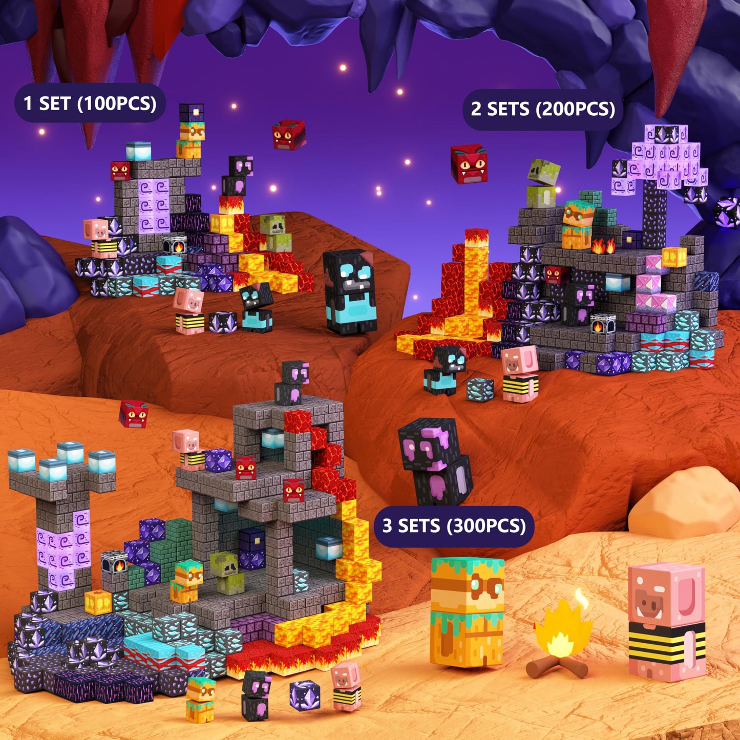 GobiDex Magnetic Blocks – Build Magwonder Cave World with STEM Construction Toys