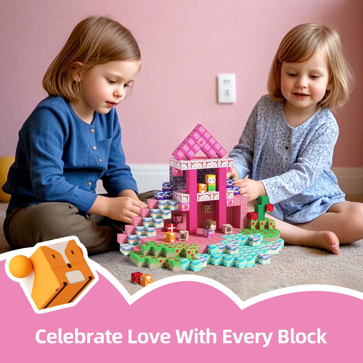 GobiDex 100PCS Magnetic Blocks for Girls – MagWonder STEM Construction Set (1 inch)