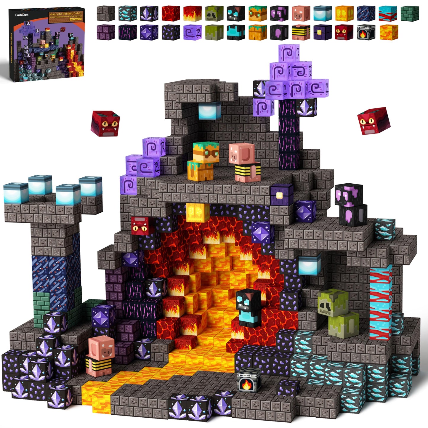 GobiDex Magnetic Blocks – Build Magwonder Cave World with STEM Construction Toys