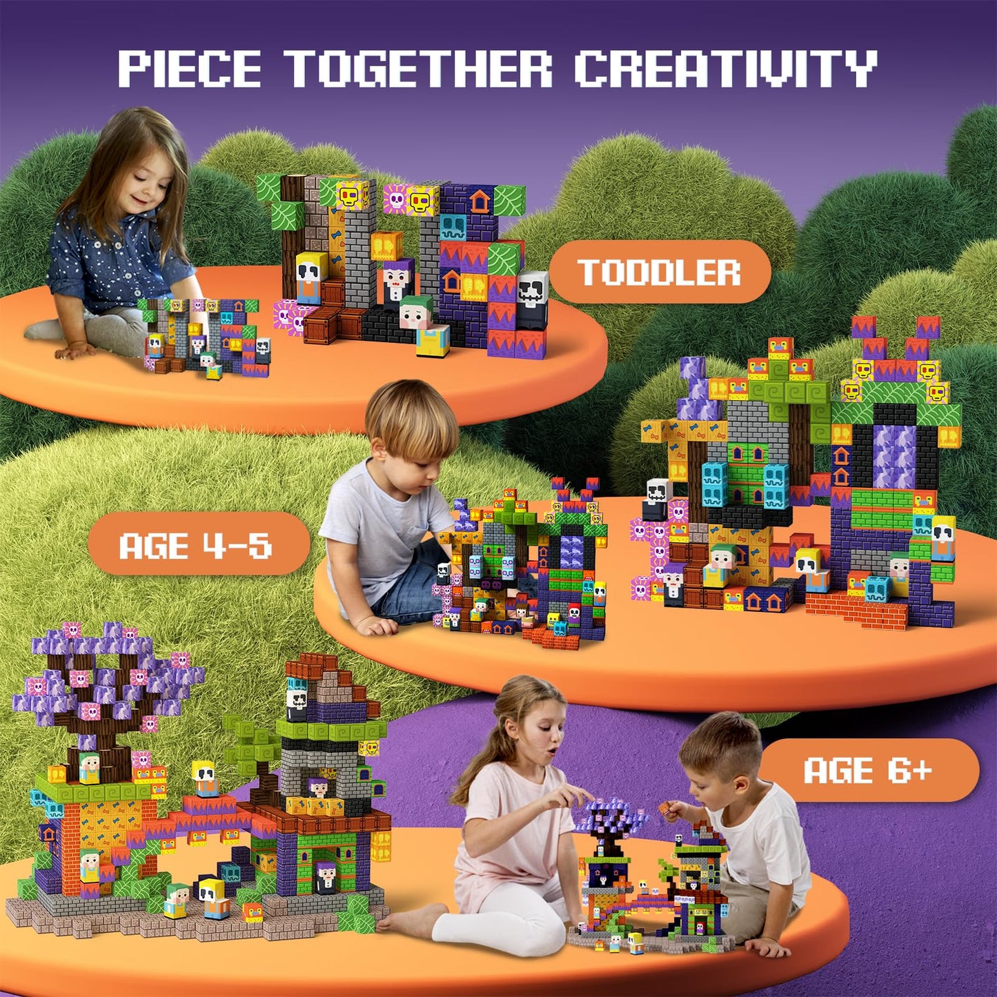 GobiDex Magnetic Blocks 100PCS – STEM Building Set for Kids 3+