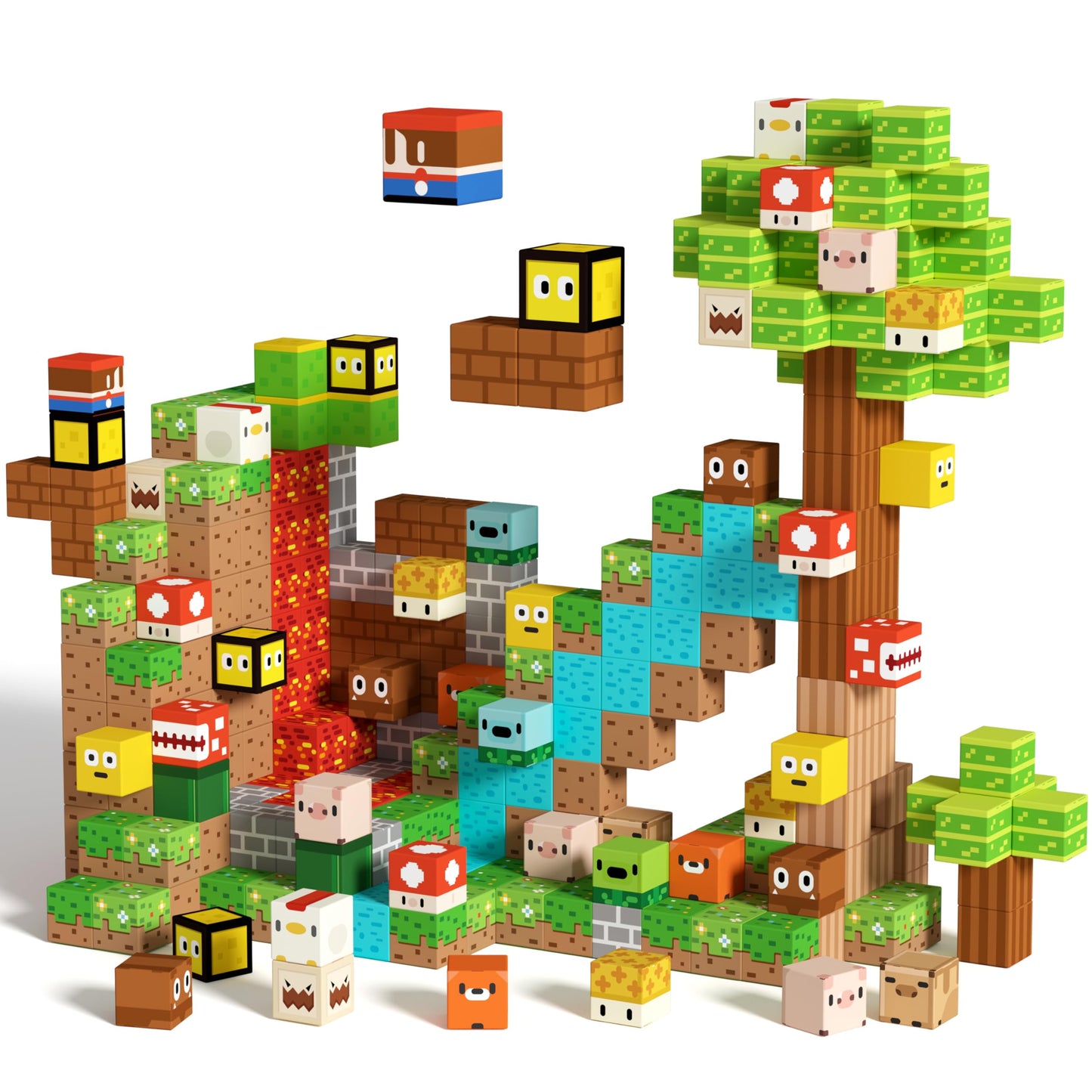GobiDex 100PCS Magnetic Building Blocks – Magwonder Cave World STEM Toy