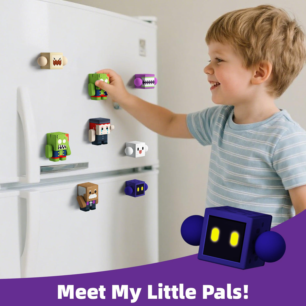 GobiDex 8PCS Magnetic Figures Playset – Rotatable Monster & Character Toys for Kids | Quiet Sensory Play & STEM Gift
