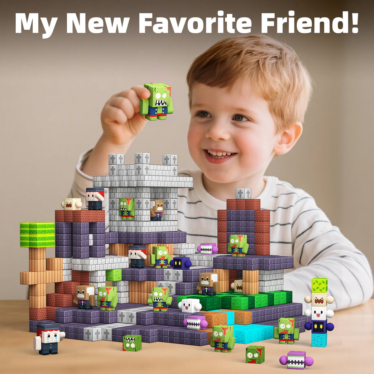 GobiDex 8PCS Magnetic Figures Playset – Rotatable Monster & Character Toys for Kids | Quiet Sensory Play & STEM Gift
