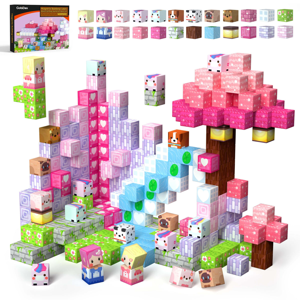GobiDex Magnetic Blocks for Kids 3+ | STEM Building Toys & Sensory Gift