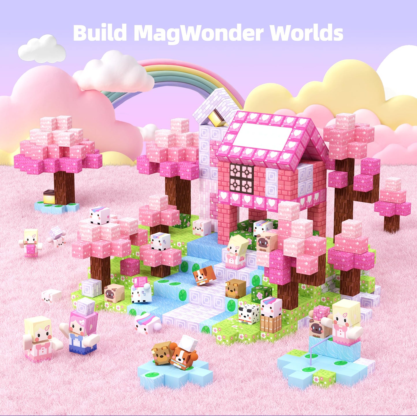 GobiDex 100PCS Magnetic Blocks for Kids 3+ | STEM Building Toys & Princess Magnet Set