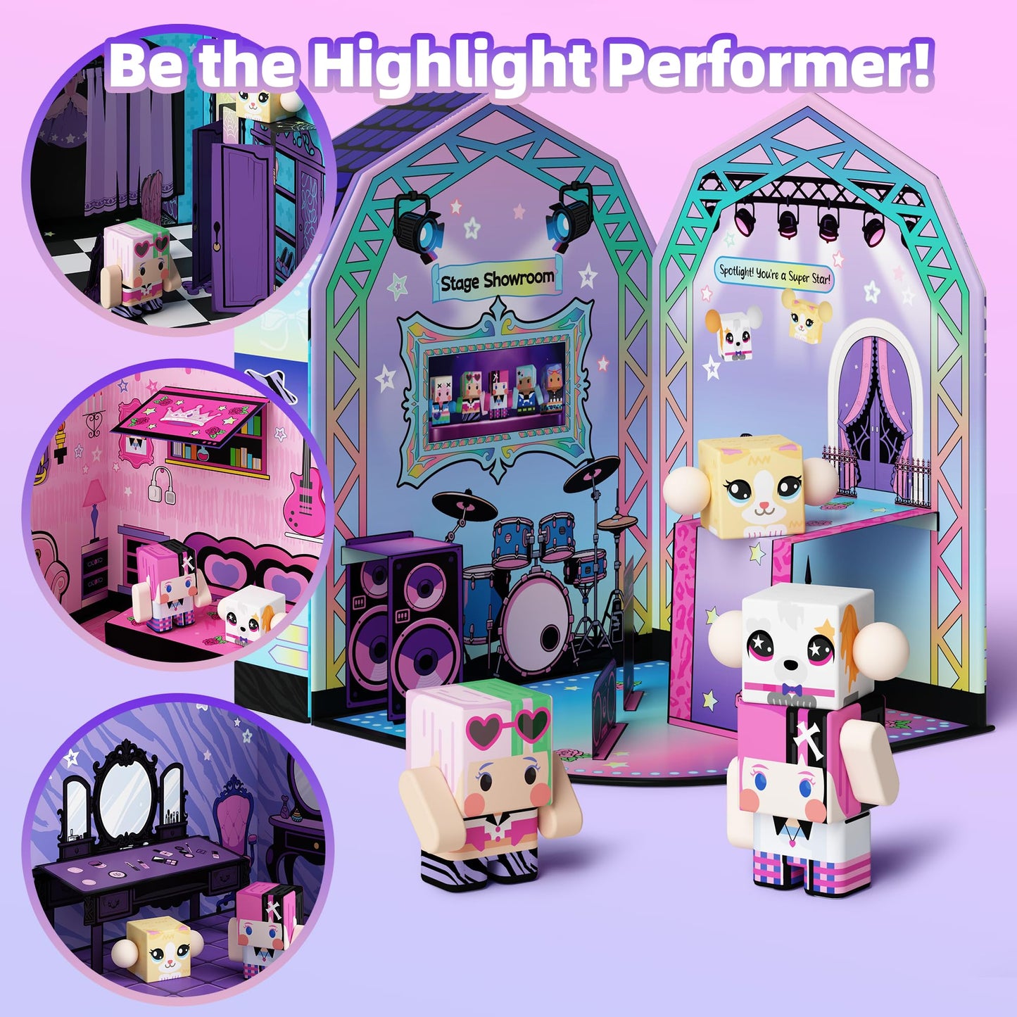 GobiDex Magnetic Doll House Playset – 4-Scene STEM Toy for Kids