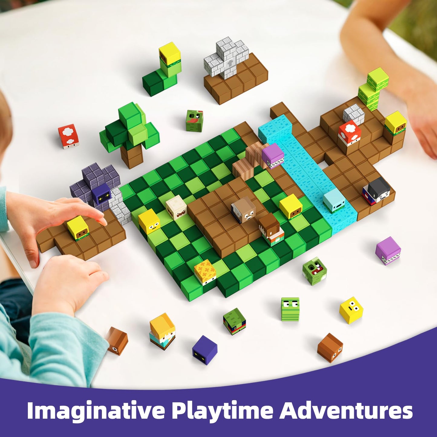 GobiDex 100PCS Magnetic Blocks – Zomblocks Cubes for STEM Play, Ages 3+