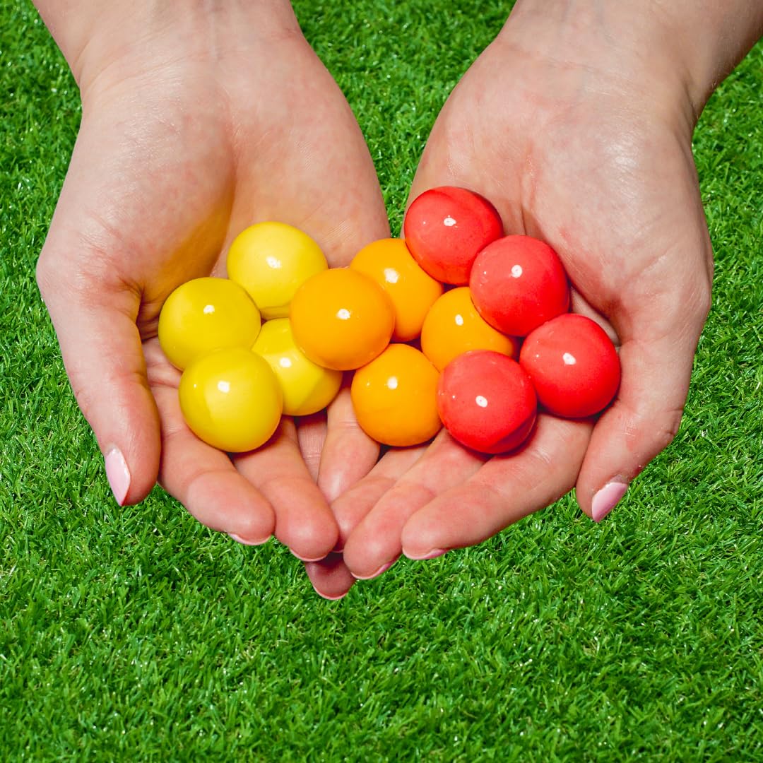 Goblies - Throwable Paintballs (120 ct Pack) Washable, Plant-Based Outdoor Toy for Kids 6+ (Red/Orange/Yellow)