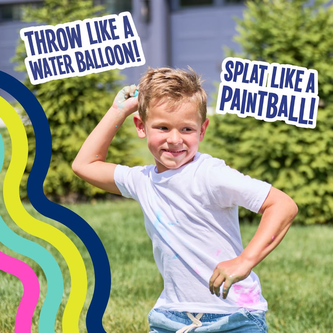 Goblies - Throwable Paintballs (120 ct Pack) Washable, Plant-Based Outdoor Toy for Kids 6+ (Red/Orange/Yellow)