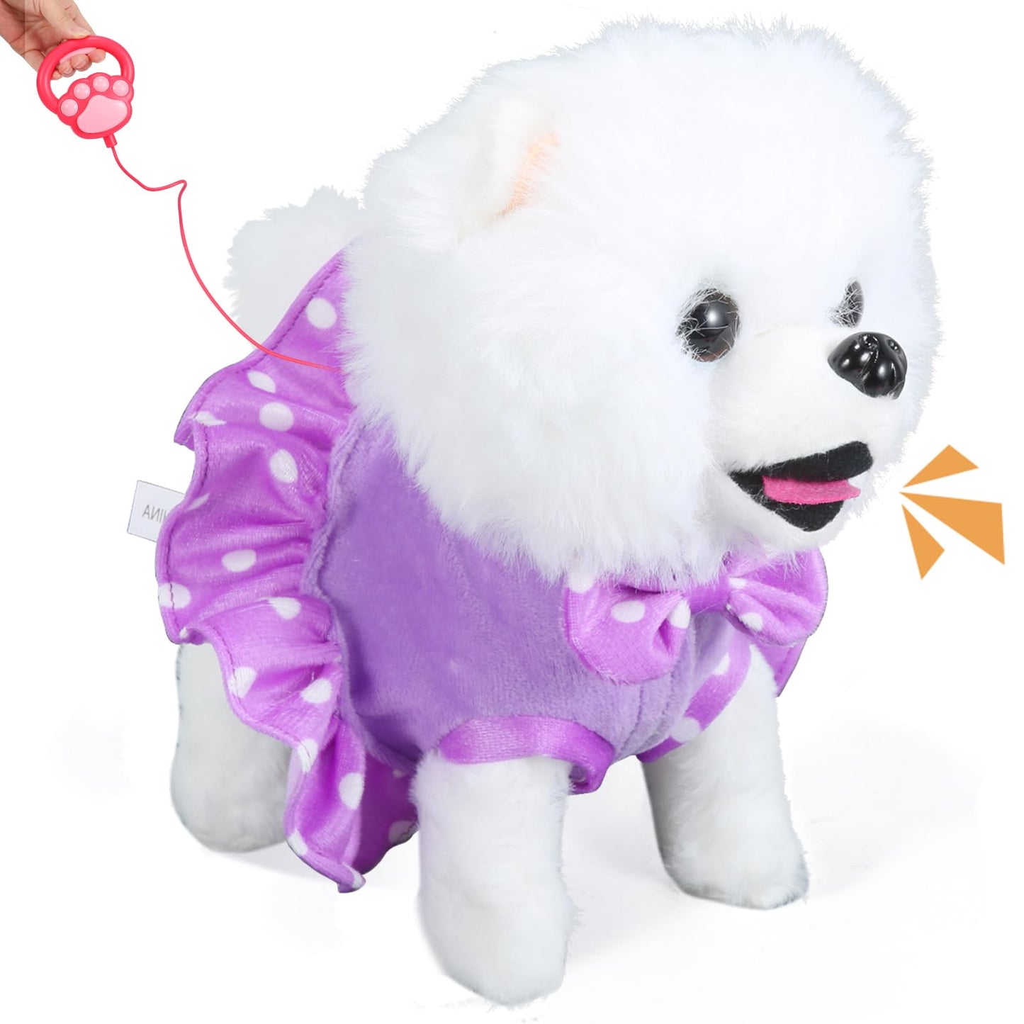 GOBRILLFUN Walking Dog Toy - Remote Control Plush Puppy for Kids 3-6