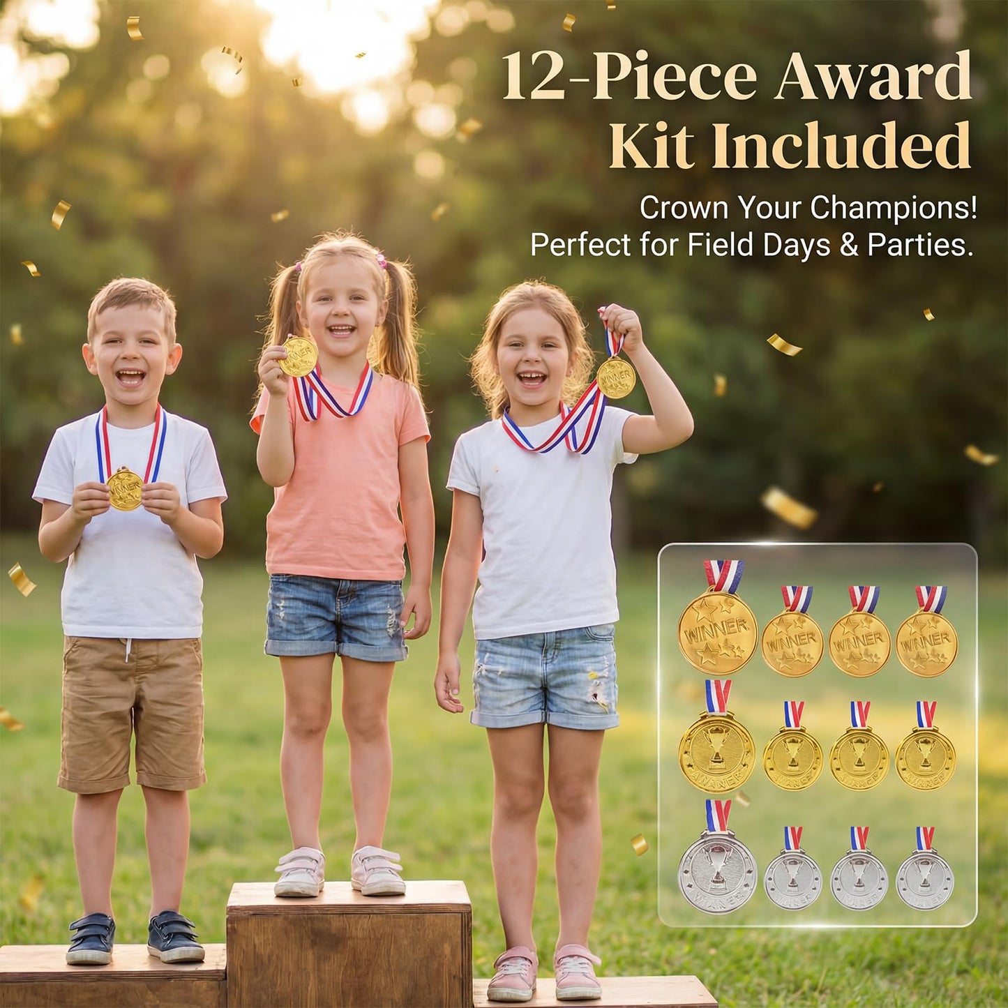 Gocasmus Giant Outdoor Tic Tac Toe Game 4ft x 4ft – Award Medals, Stakes & Carry Bag