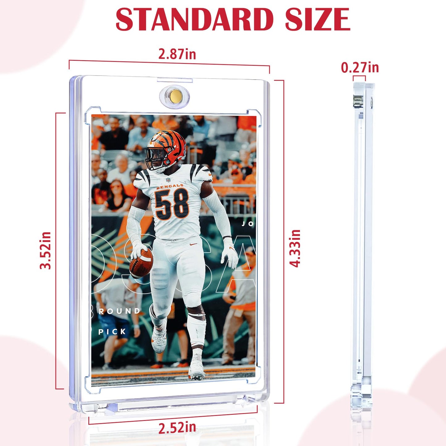 GoClimber 8-Pack Magnetic Card Holders — 35pt Sleeves for MTG & Sports Cards Display