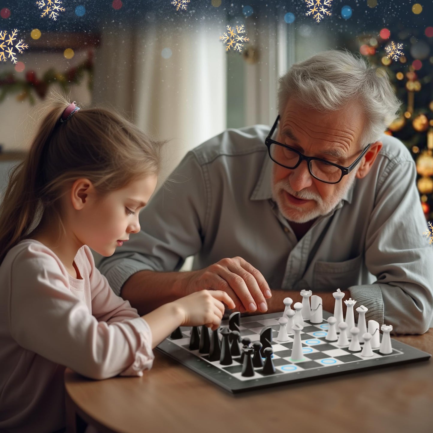 GoCube GoChess Mini - AI Light-Up Chess Board with Online Play and Portable Design