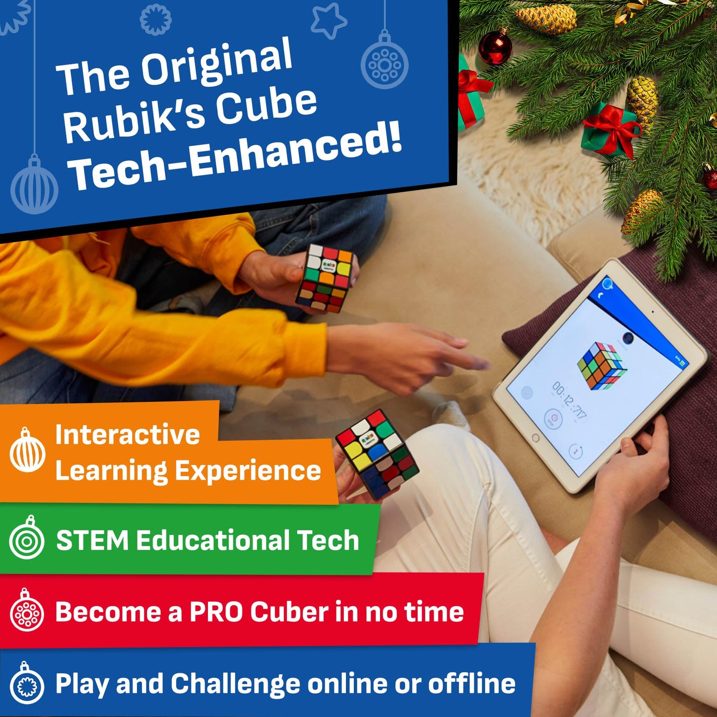 GoCube — The Original Rubik's Connected 3x3 Smart Magnetic Puzzle with App & Online Battles