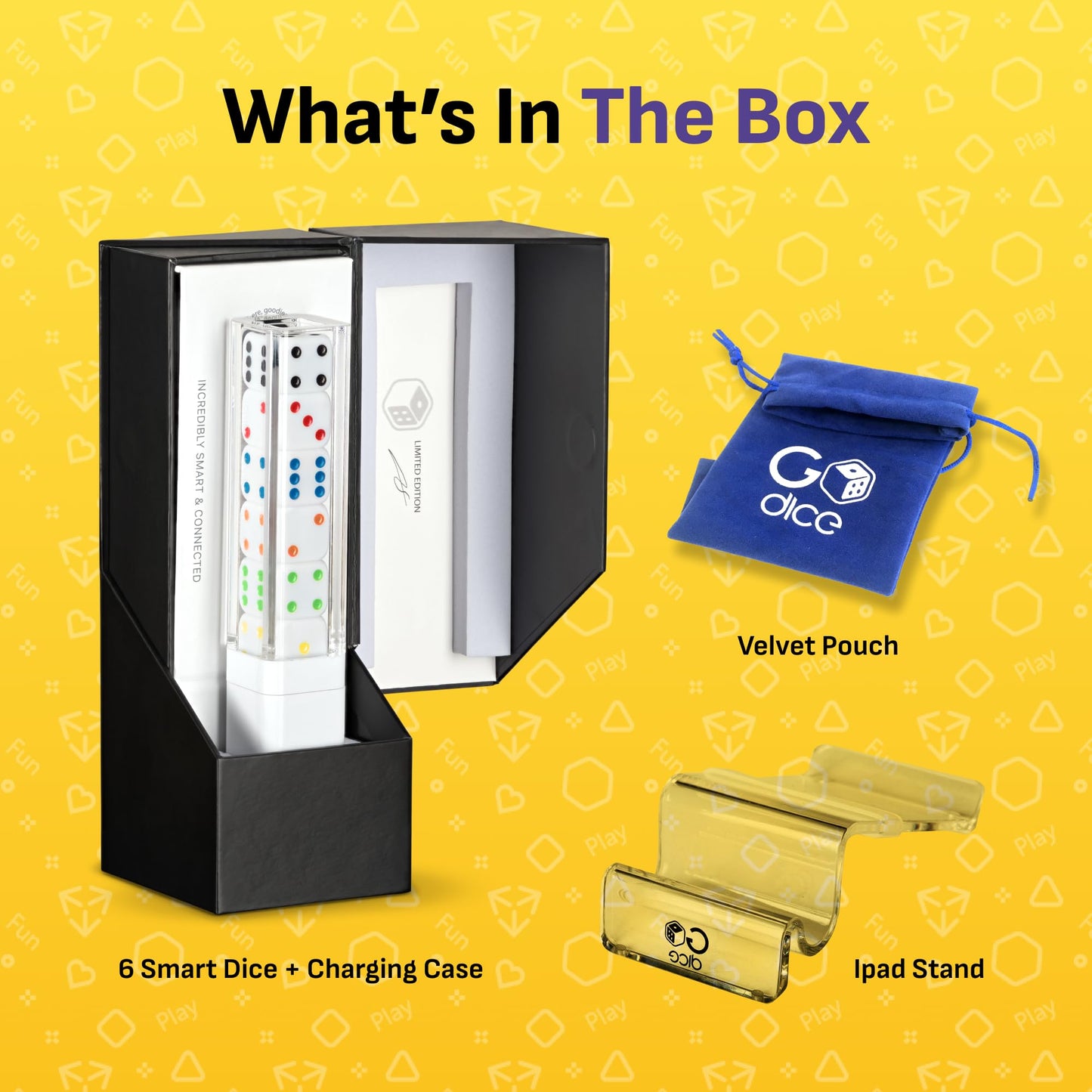 GoDice Full Pack: 6 Smart Connected Dice for Interactive Family Games