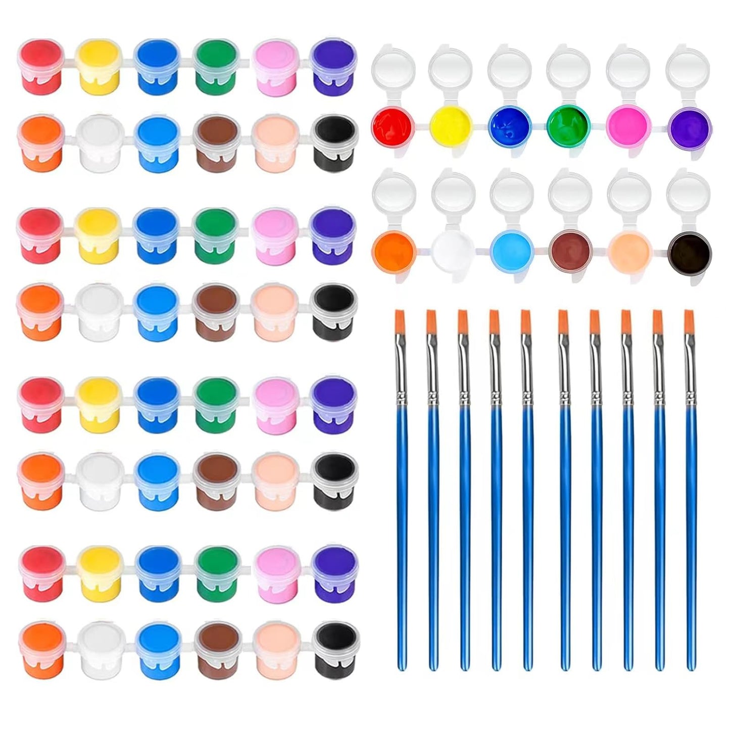GODLIY Mini Acrylic Paint Set for Kids – 5 Pack, 12 Colors, Washable & Versatile