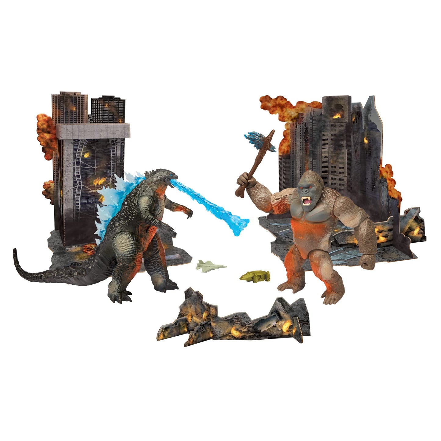 Godzilla Monsterverse City Battle Pack – 6-Inch Figures with Battle Damage