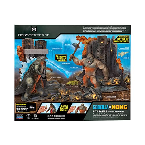Godzilla Monsterverse City Battle Pack – 6-Inch Figures with Battle Damage