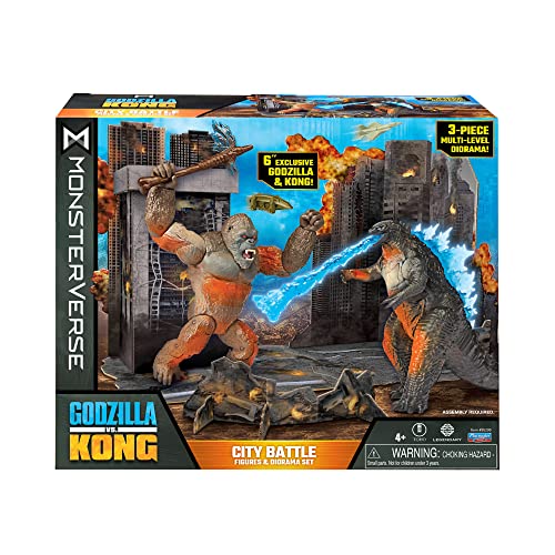 Godzilla Monsterverse City Battle Pack – 6-Inch Figures with Battle Damage
