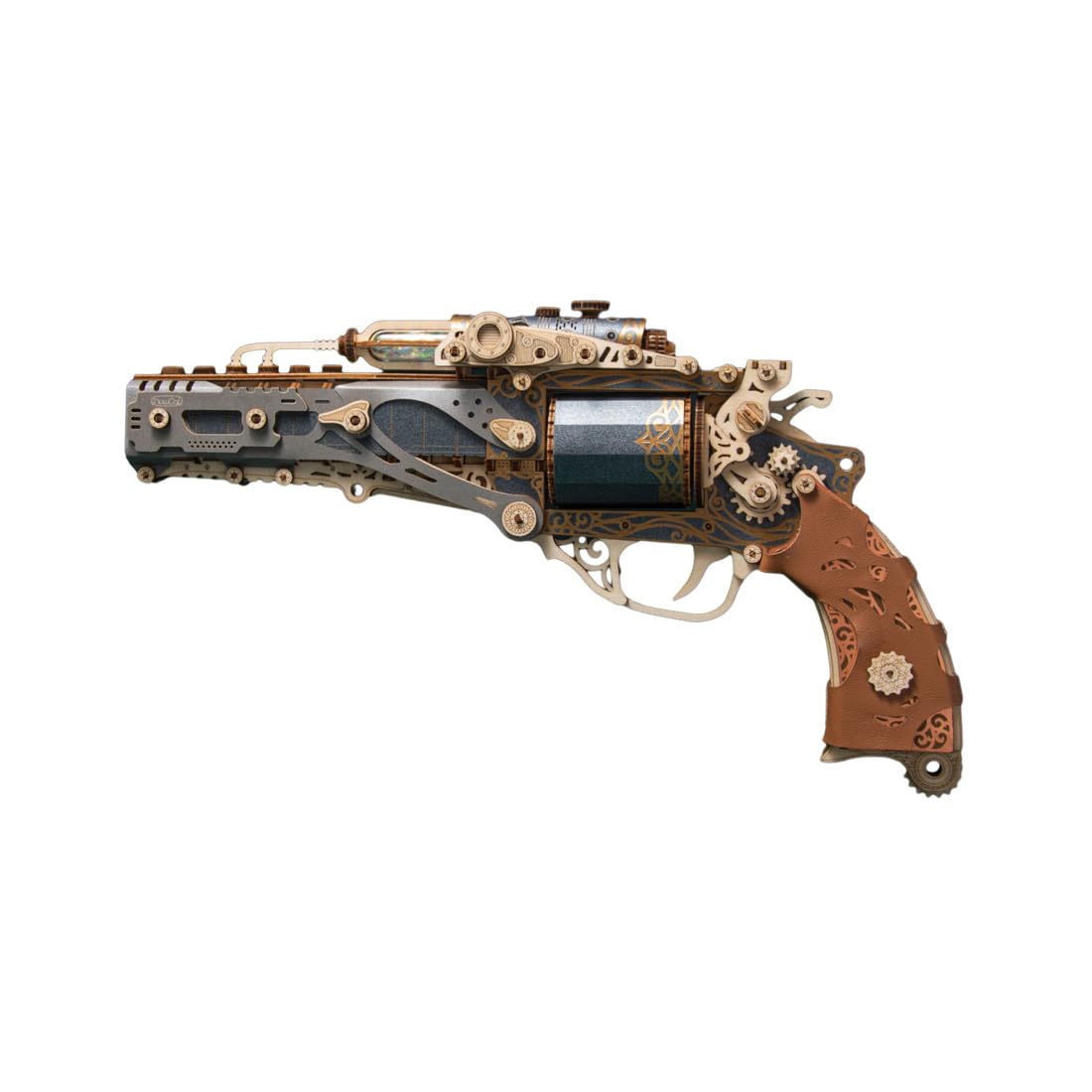 Goekhyrani Revolver 3D Wooden Puzzle Kit — 318PCS, Kit Version, Black | Gift for Men & Adults (2025)