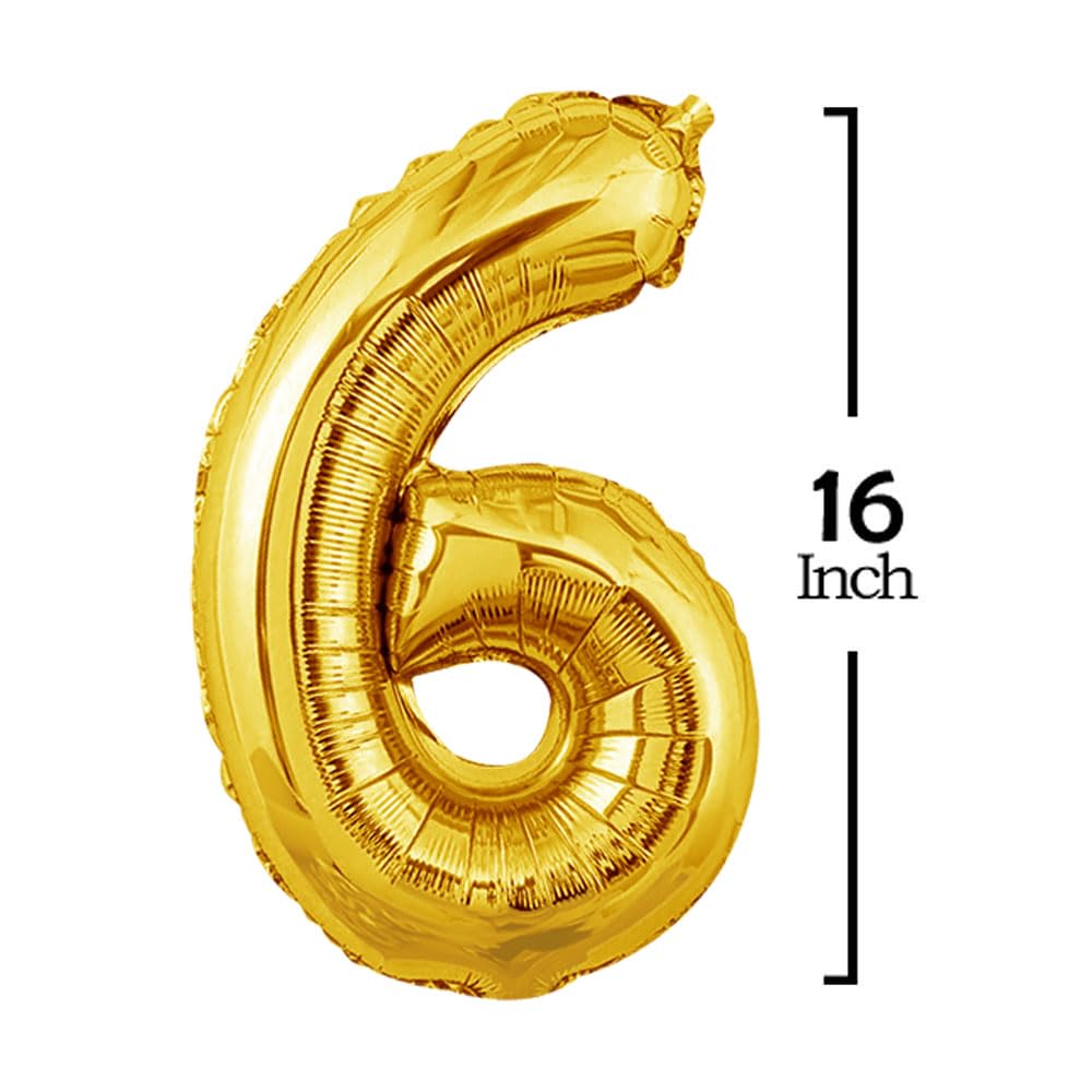 GOER 2026 Foil Number Balloons – 16-Inch Gold for New Year & Graduation